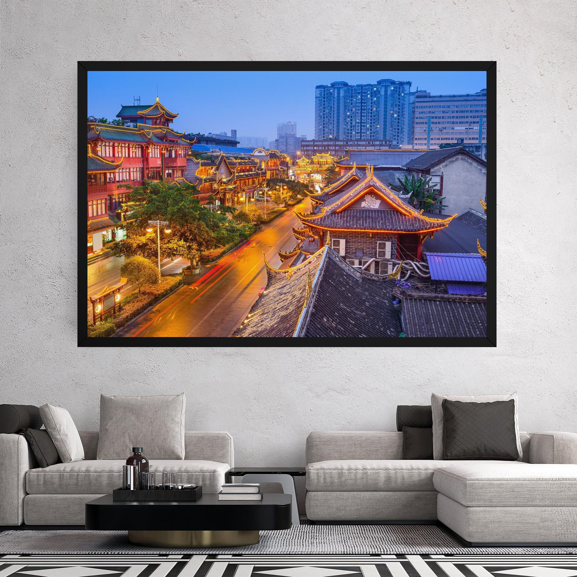 Vászonkép Chengdu China mockup 2