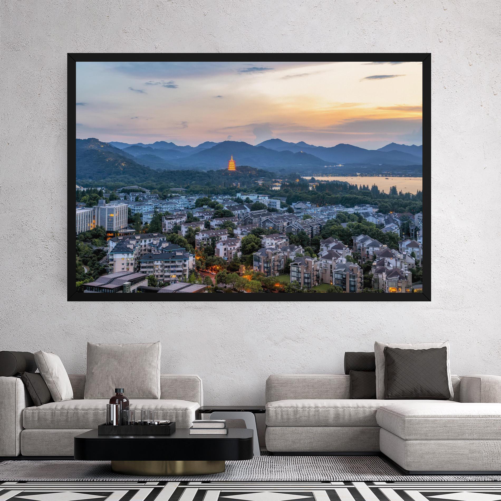 Vászonkép Hangzhou China mockup 2