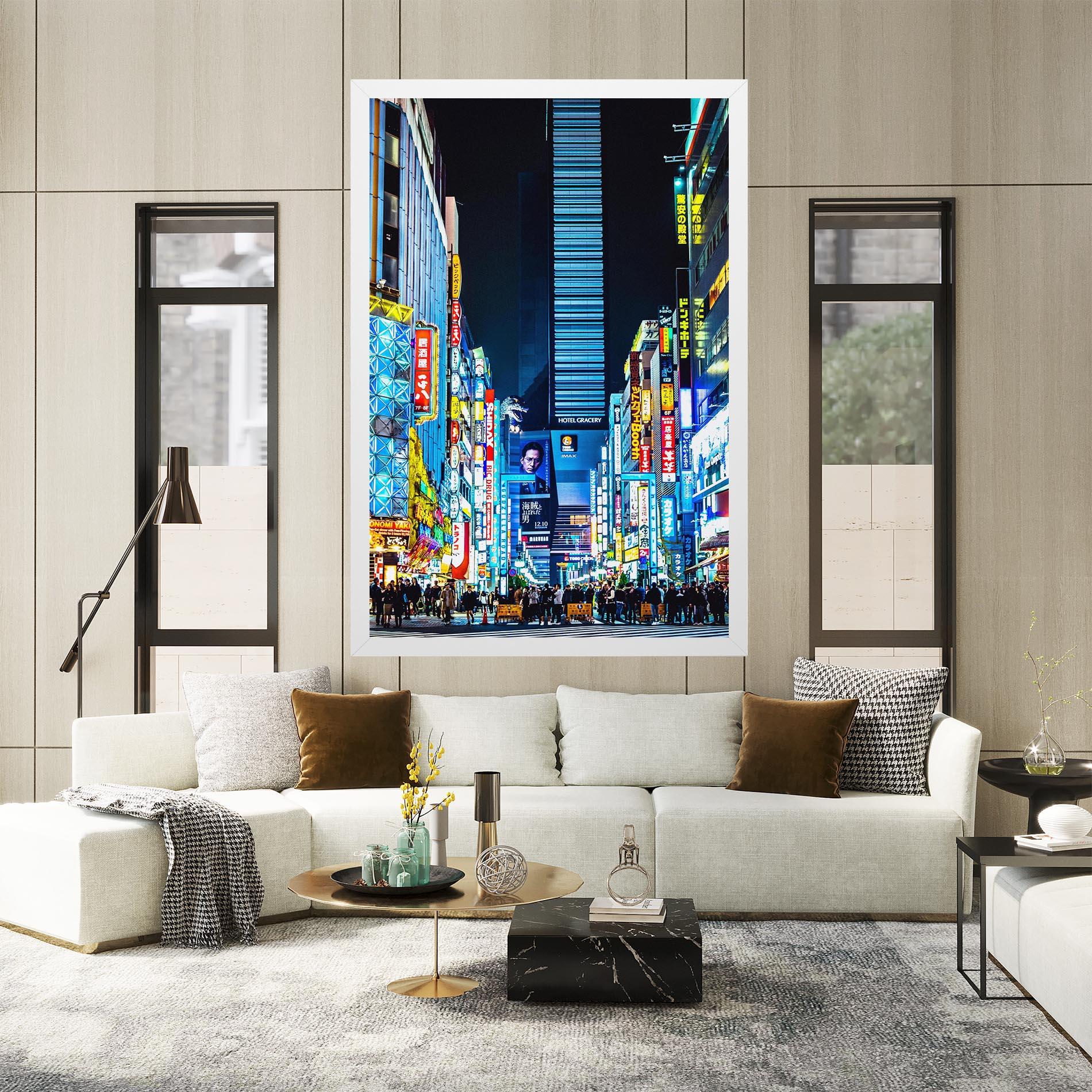 Vászonkép Colorful City Lights mockup 2