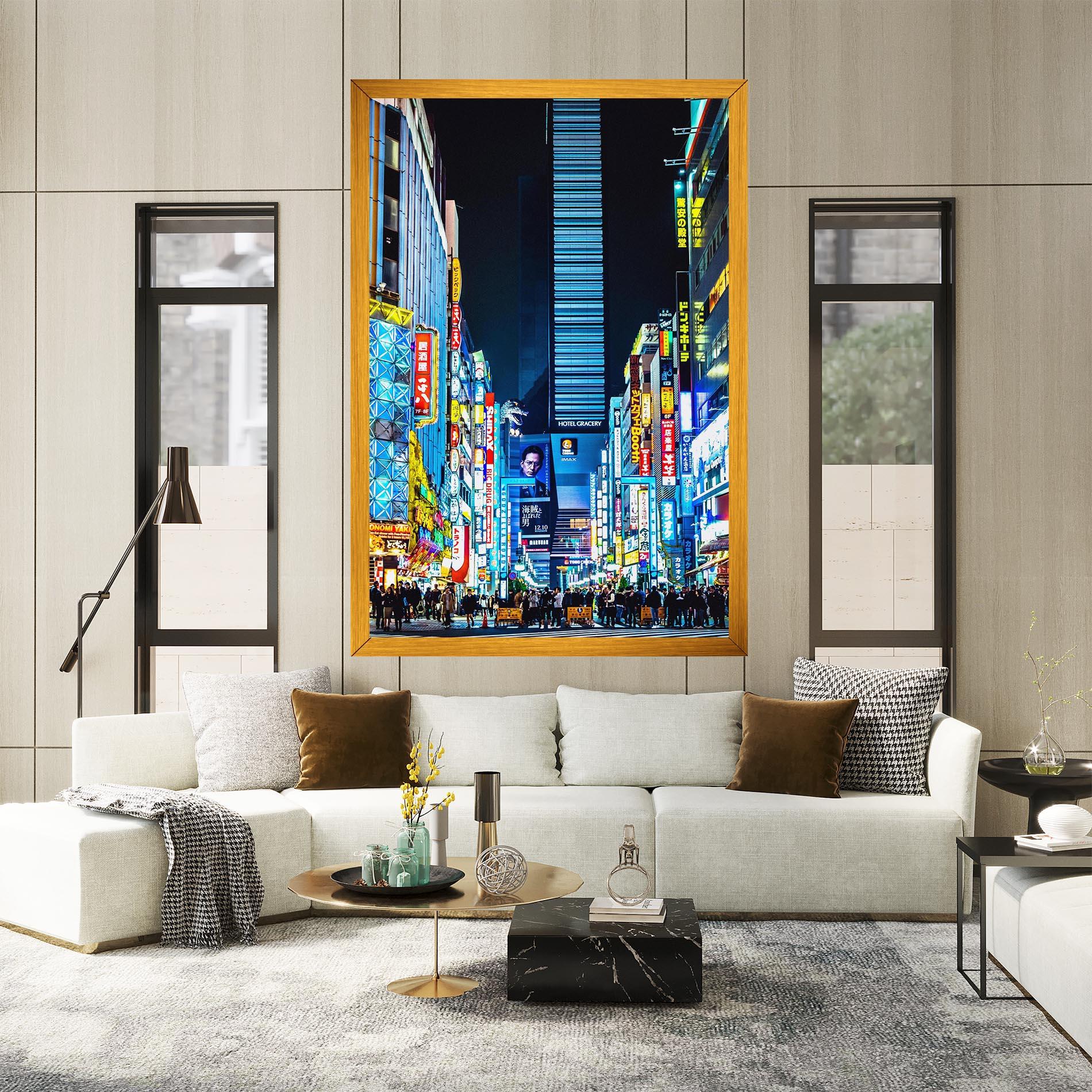 Vászonkép Colorful City Lights mockup 2