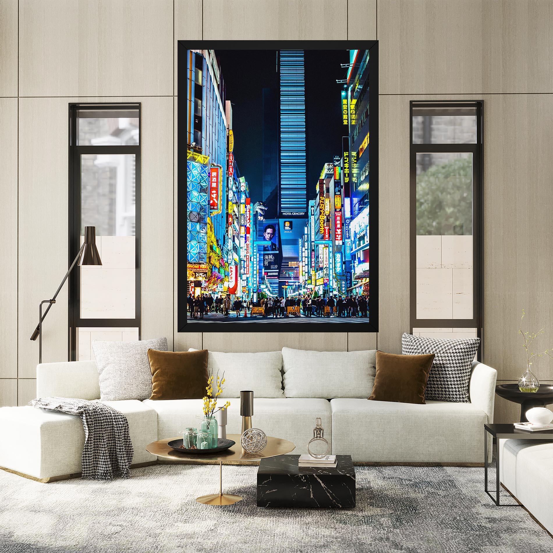 Vászonkép Colorful City Lights mockup 2