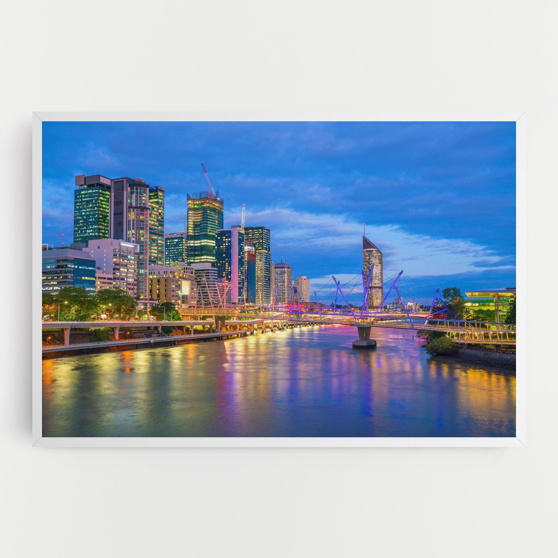 Vászonkép Brisbane Skyline View mockup 0