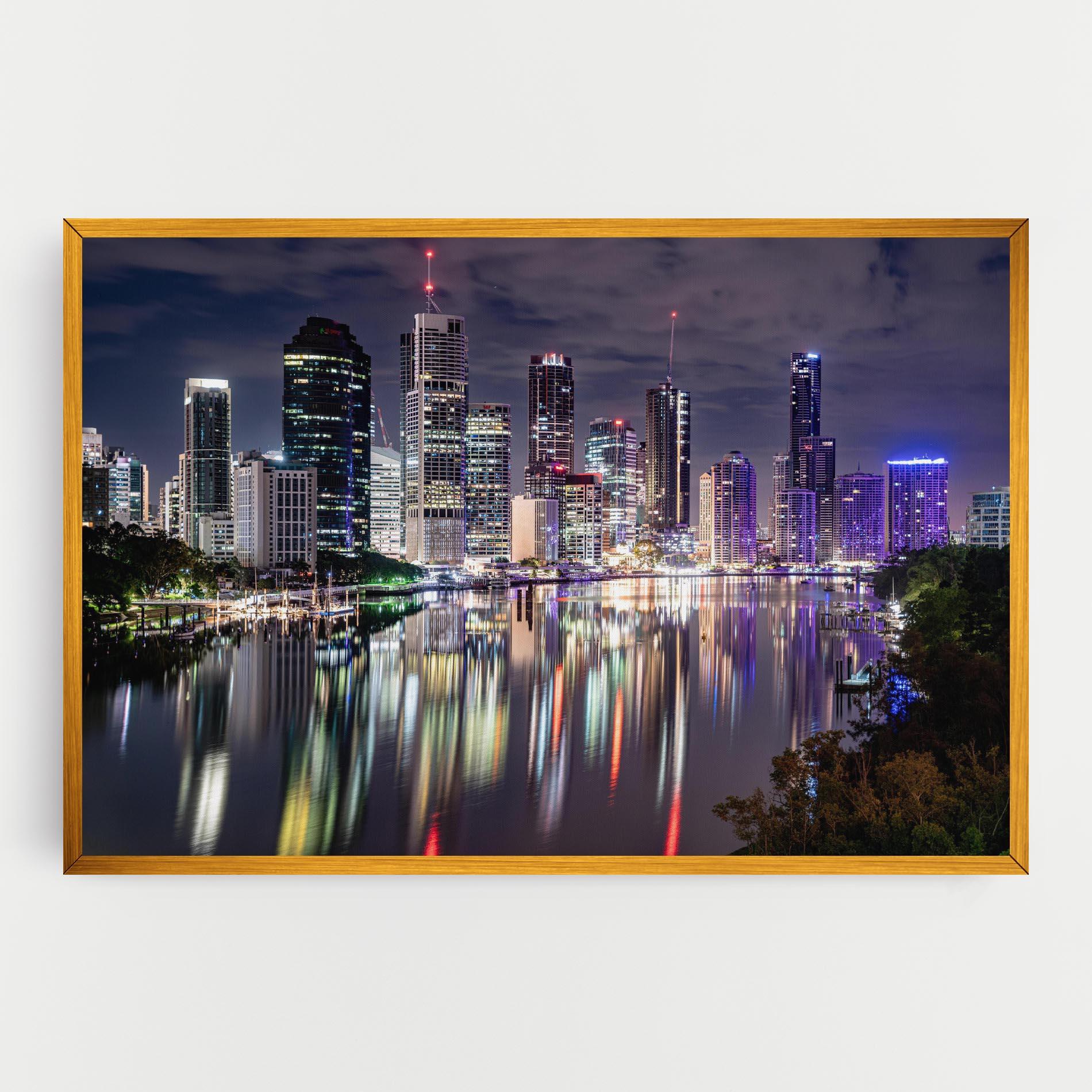 Vászonkép Brisbane Night mockup 0