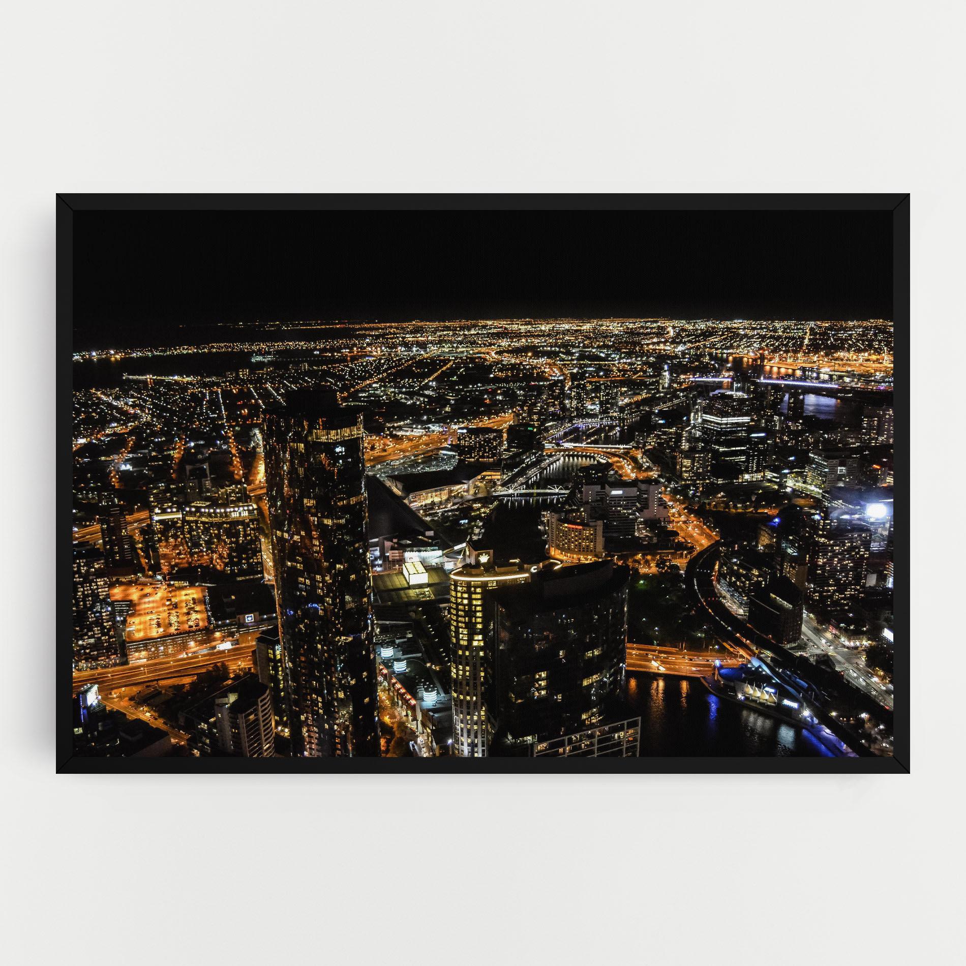 Vászonkép Black City Light mockup 0