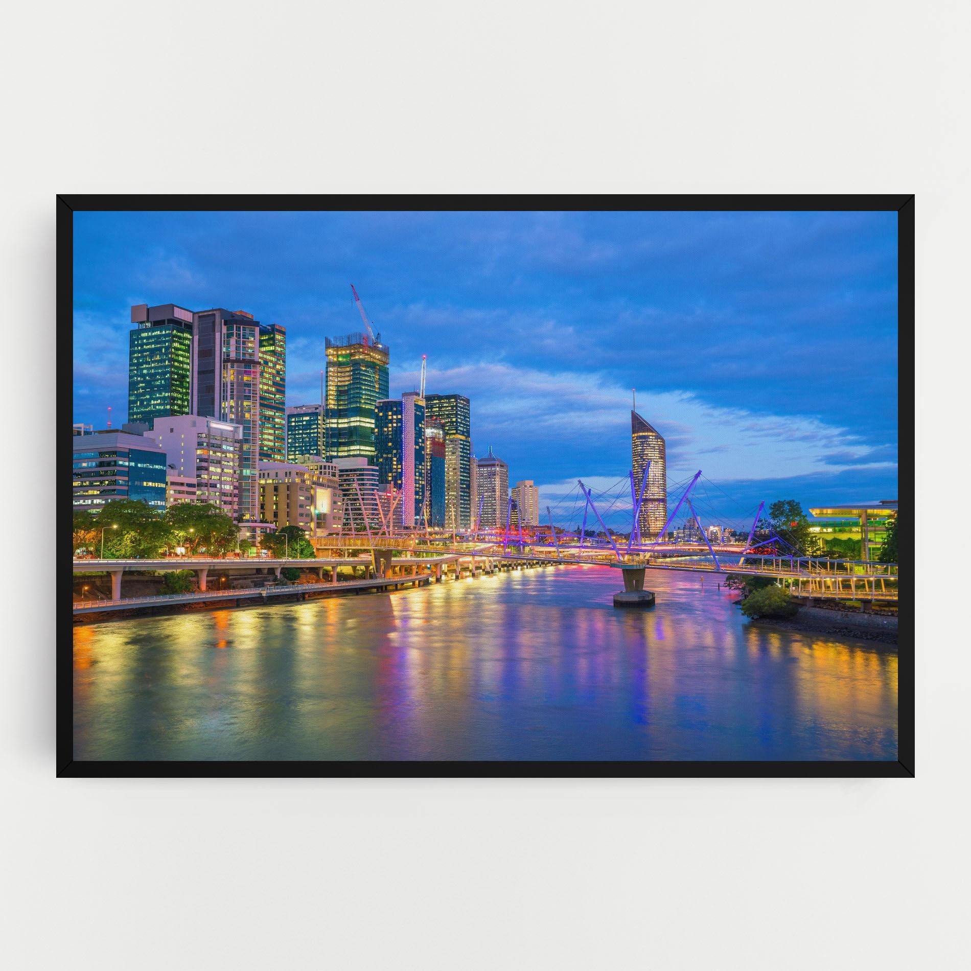 Vászonkép Brisbane Skyline View mockup 0