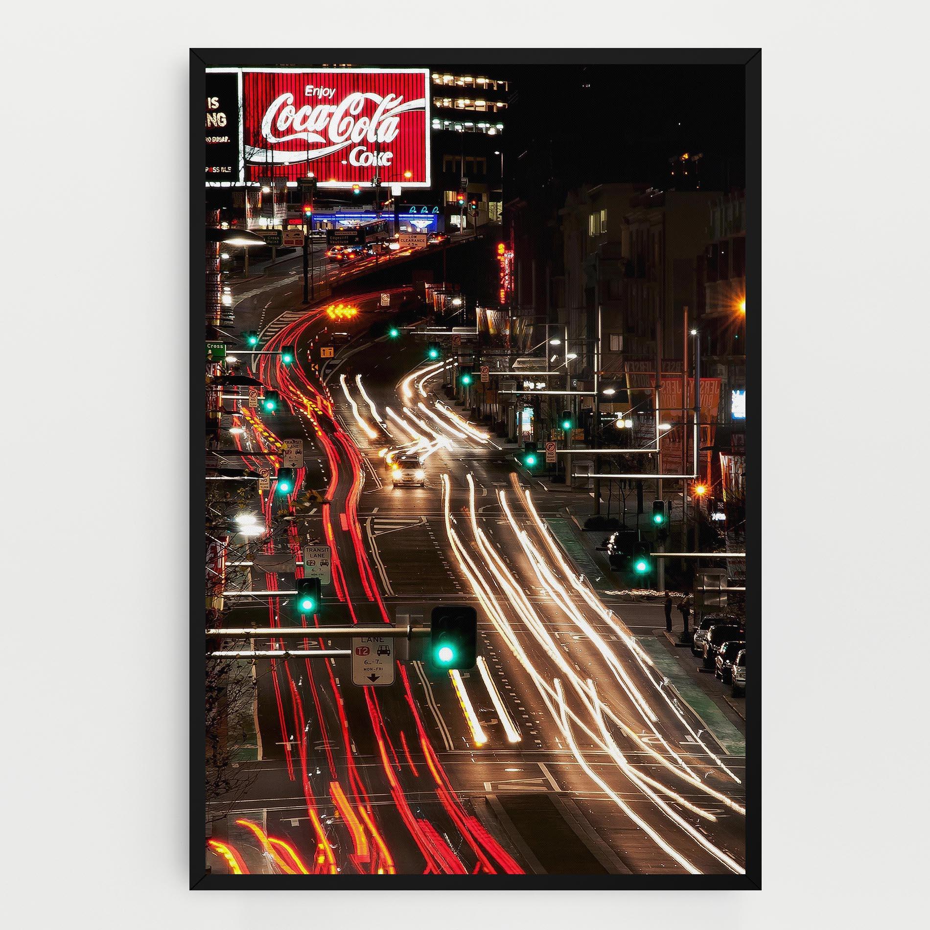 Vászonkép Car Light Road mockup 0