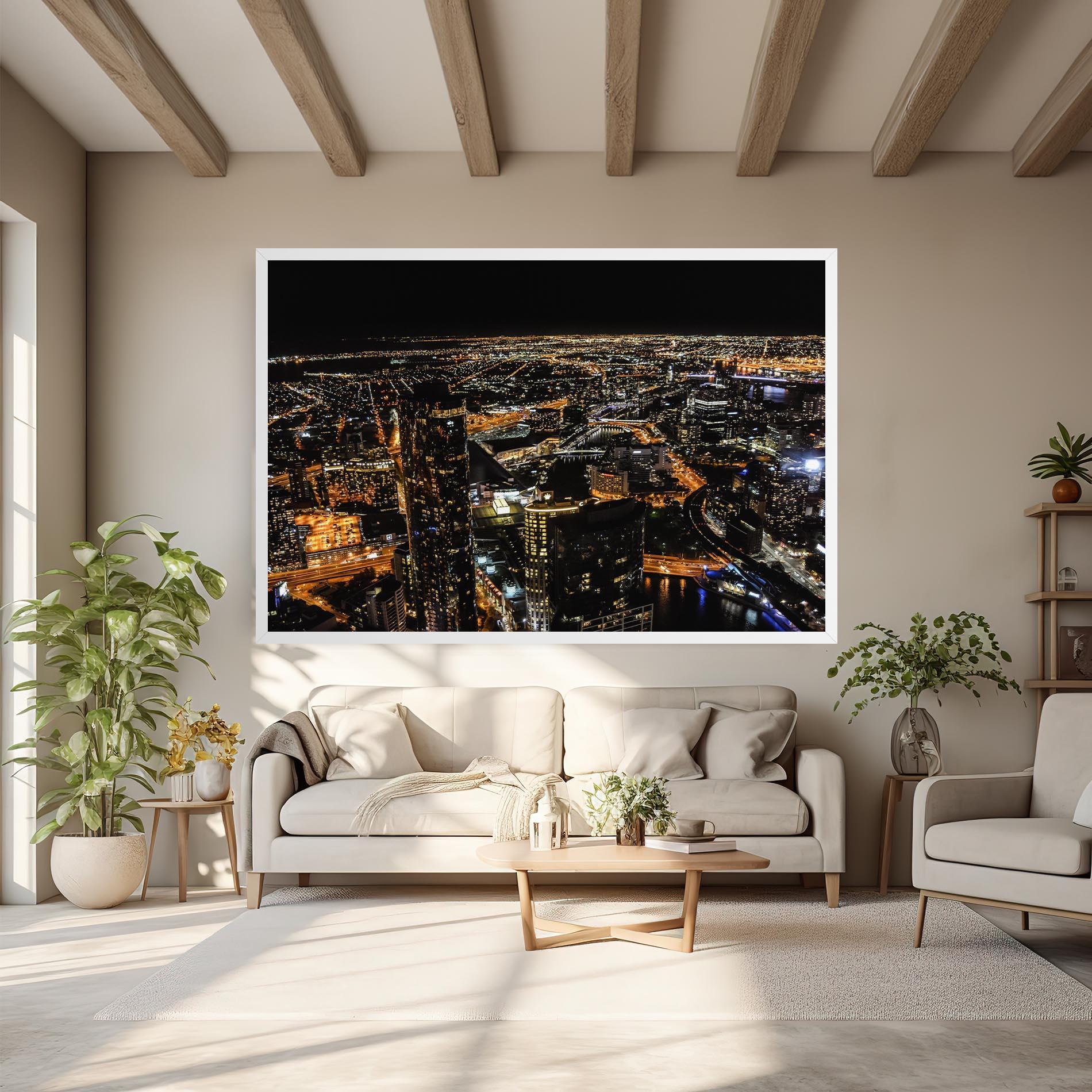 Vászonkép Black City Light mockup 6