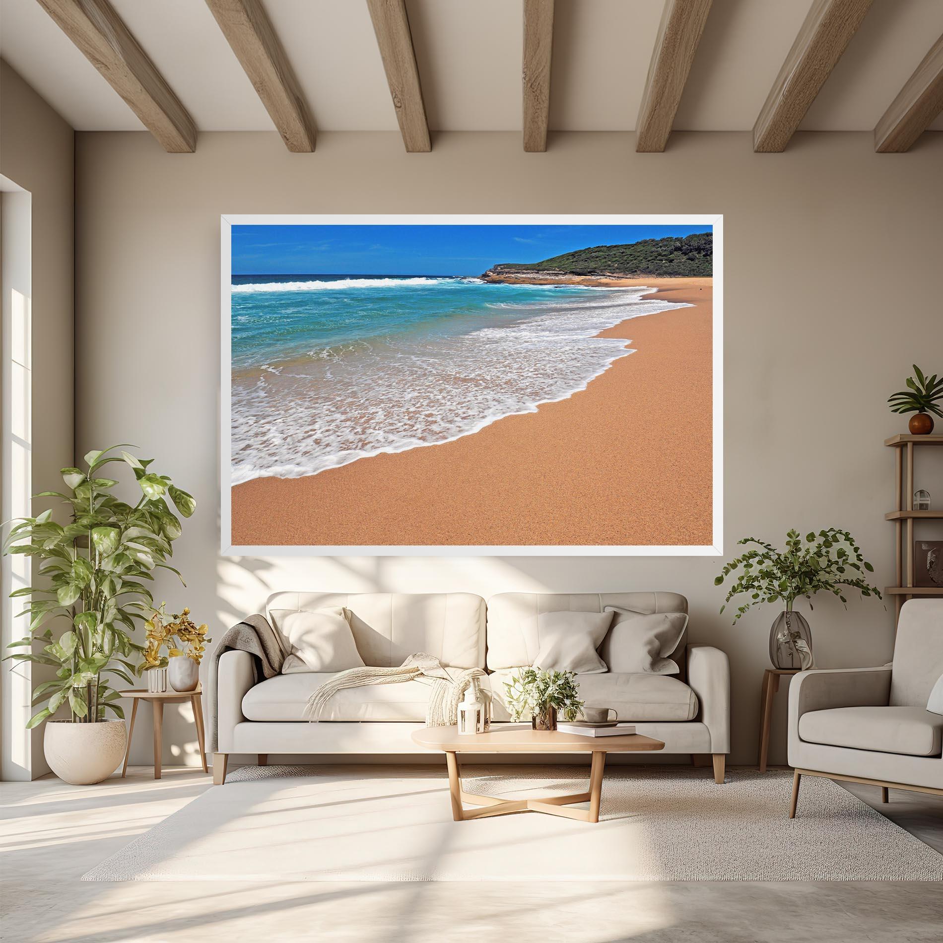 Vászonkép Pristine Beach mockup 6