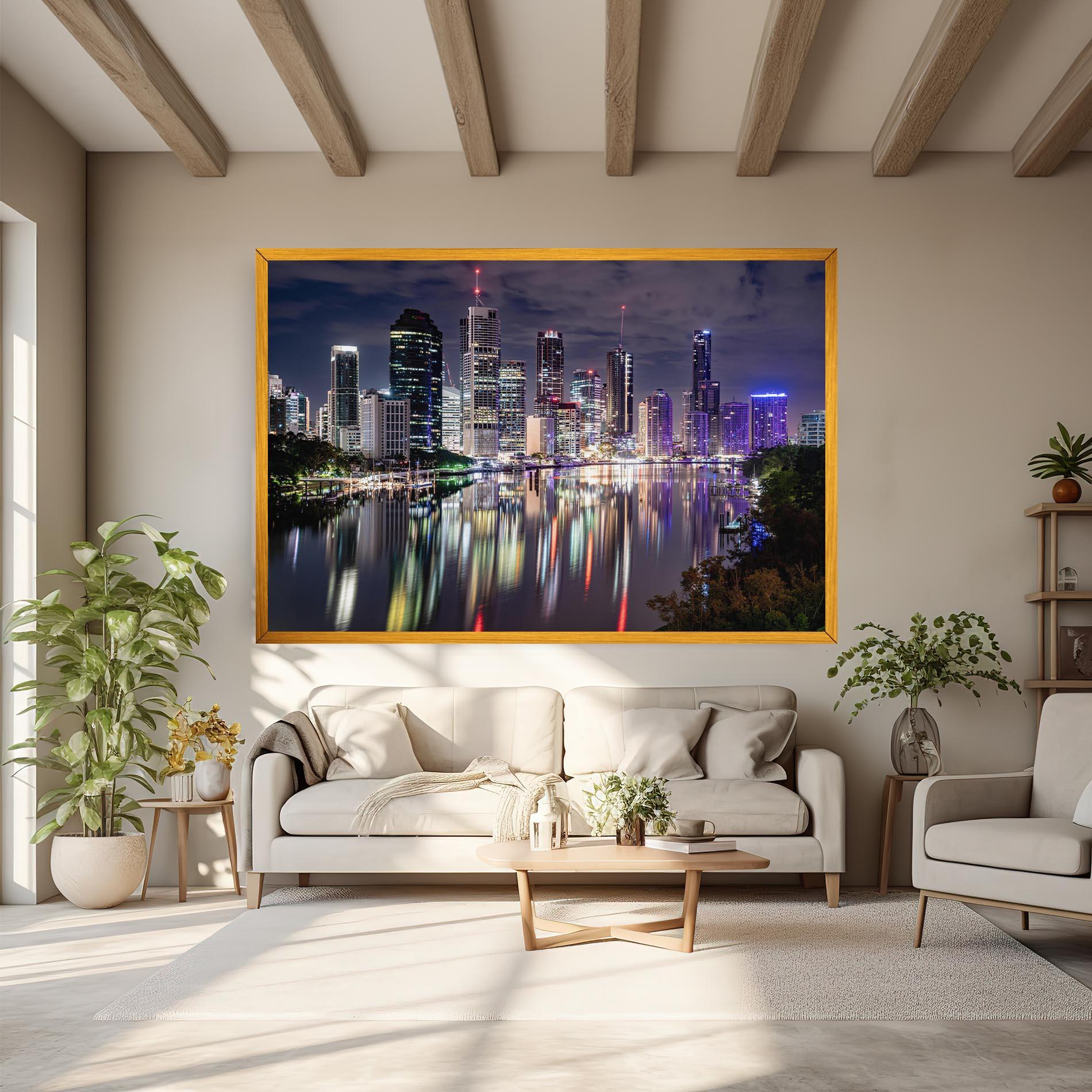 Vászonkép Brisbane Night mockup 6