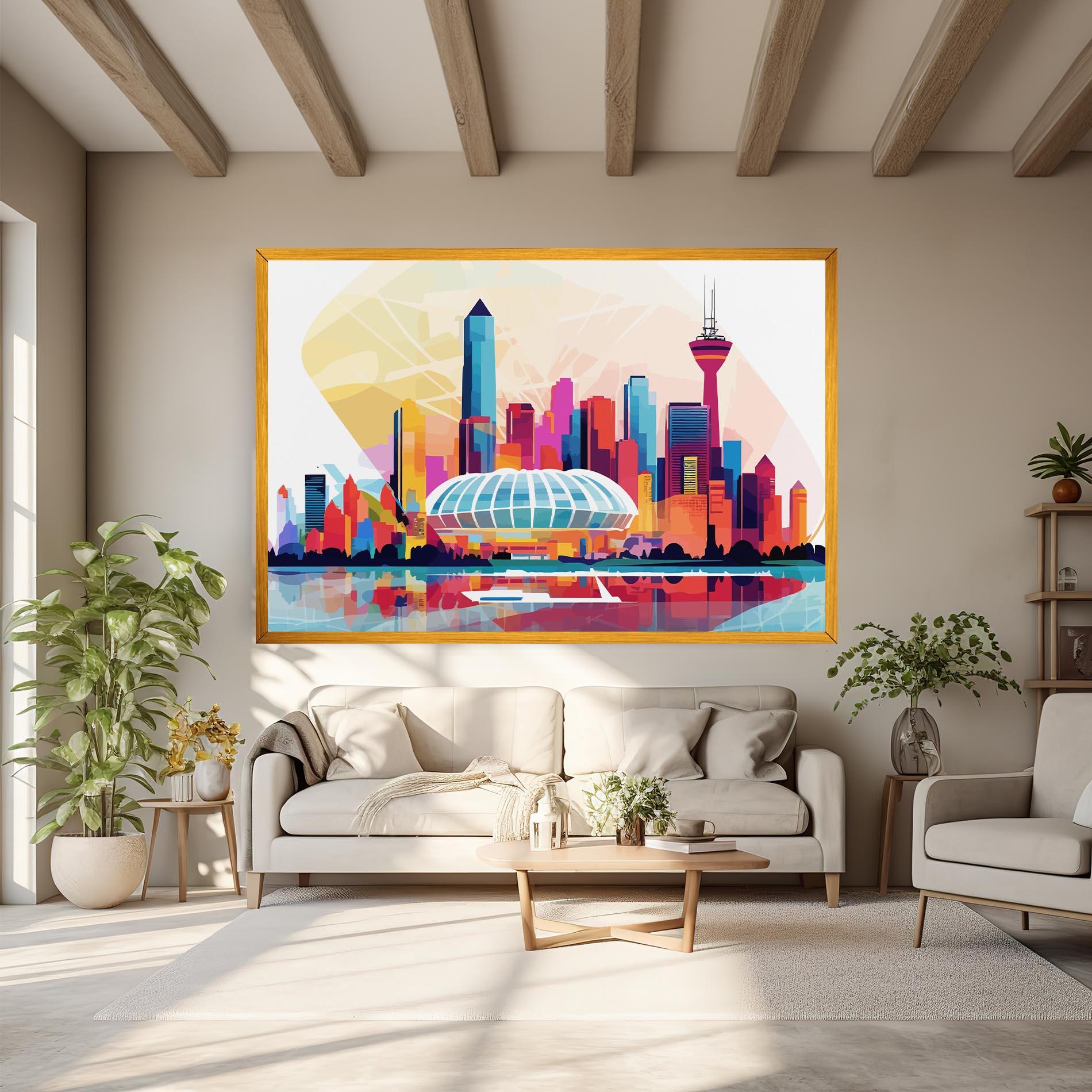 Vászonkép Olympic Stadium Color mockup 6