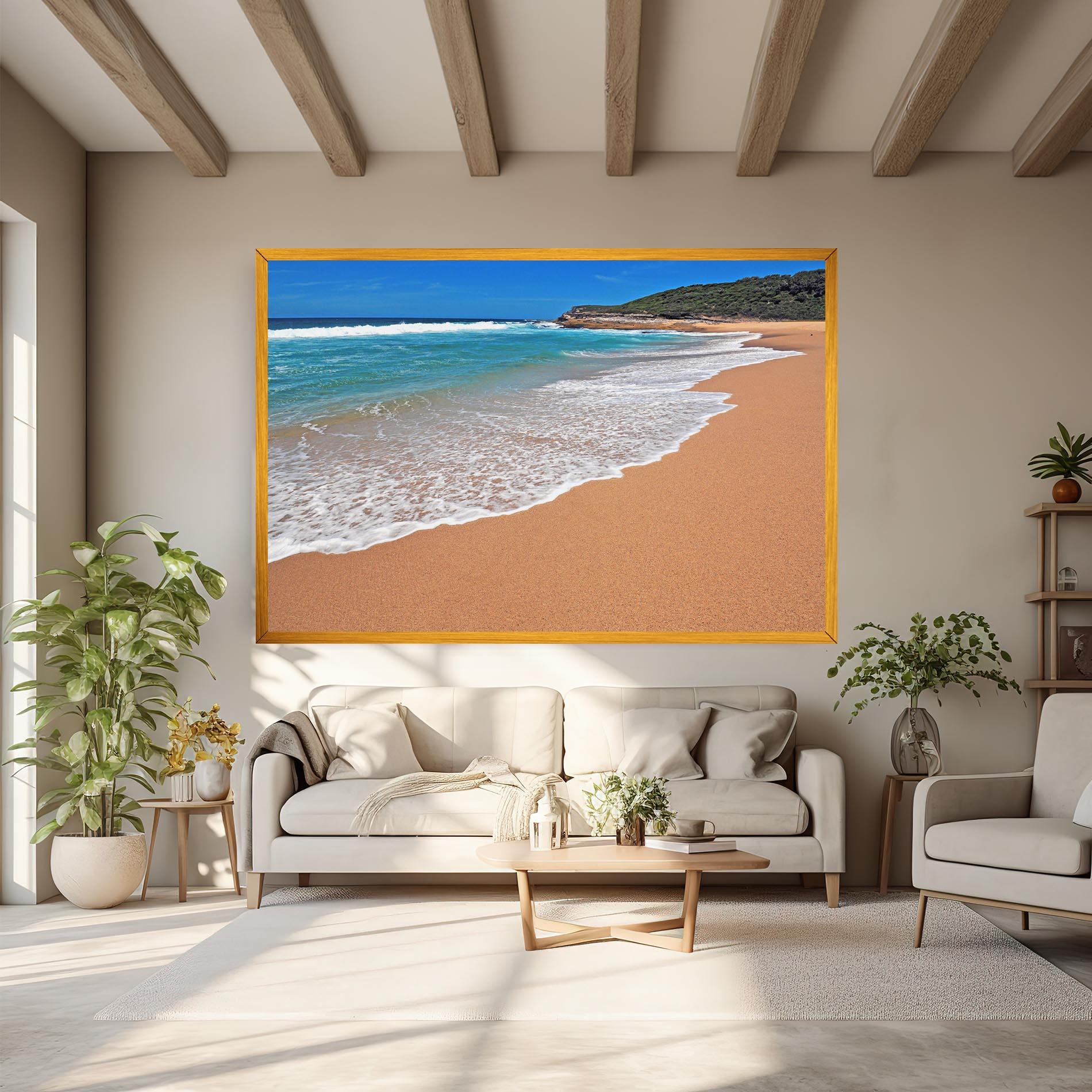 Vászonkép Pristine Beach mockup 6
