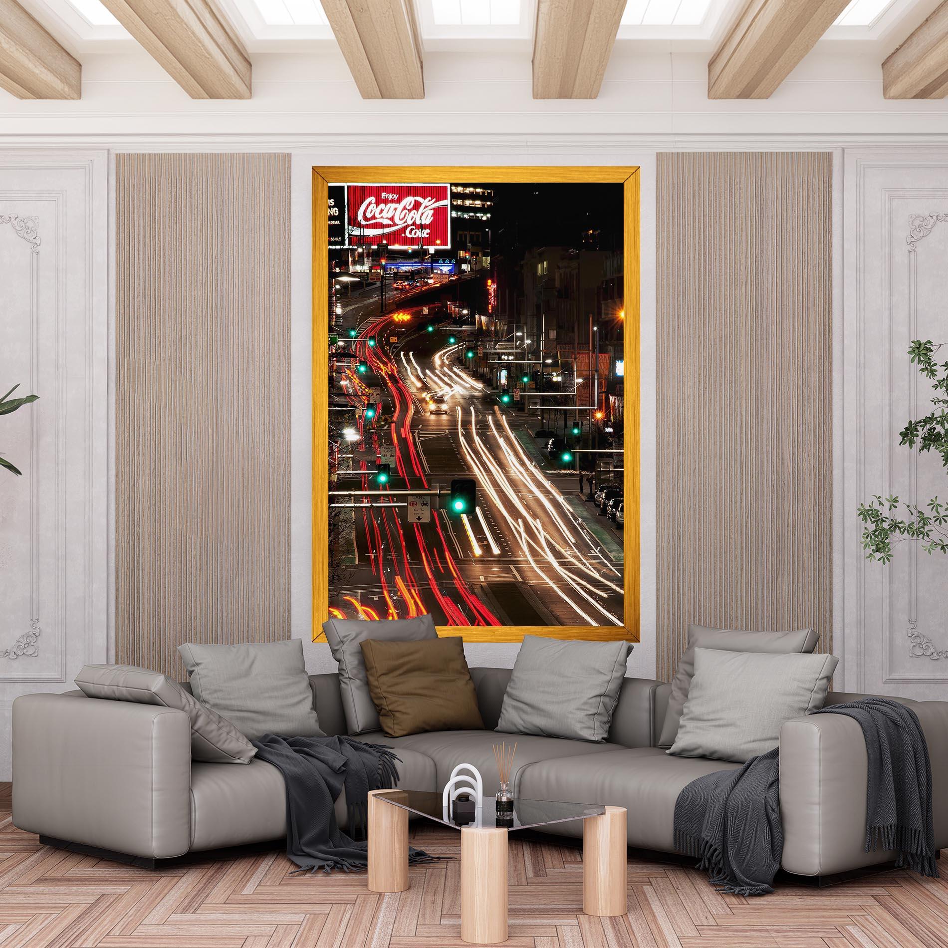 Vászonkép Car Light Road mockup 6