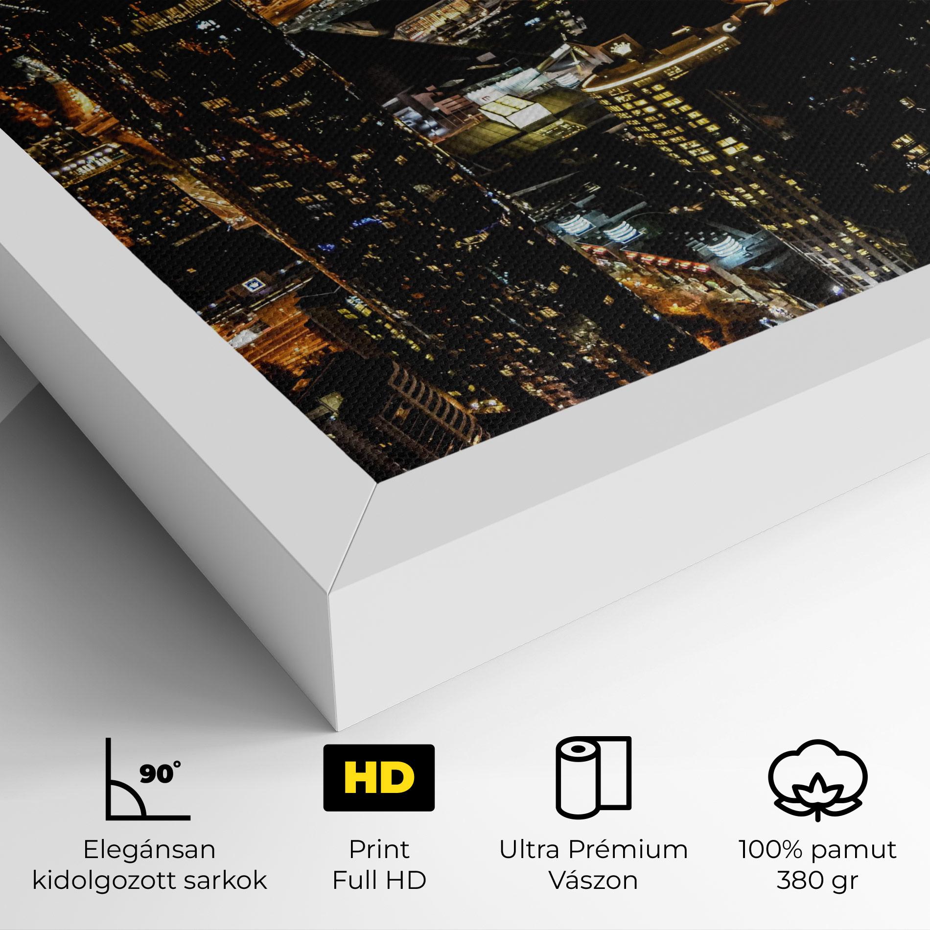 Vászonkép Black City Light mockup 4