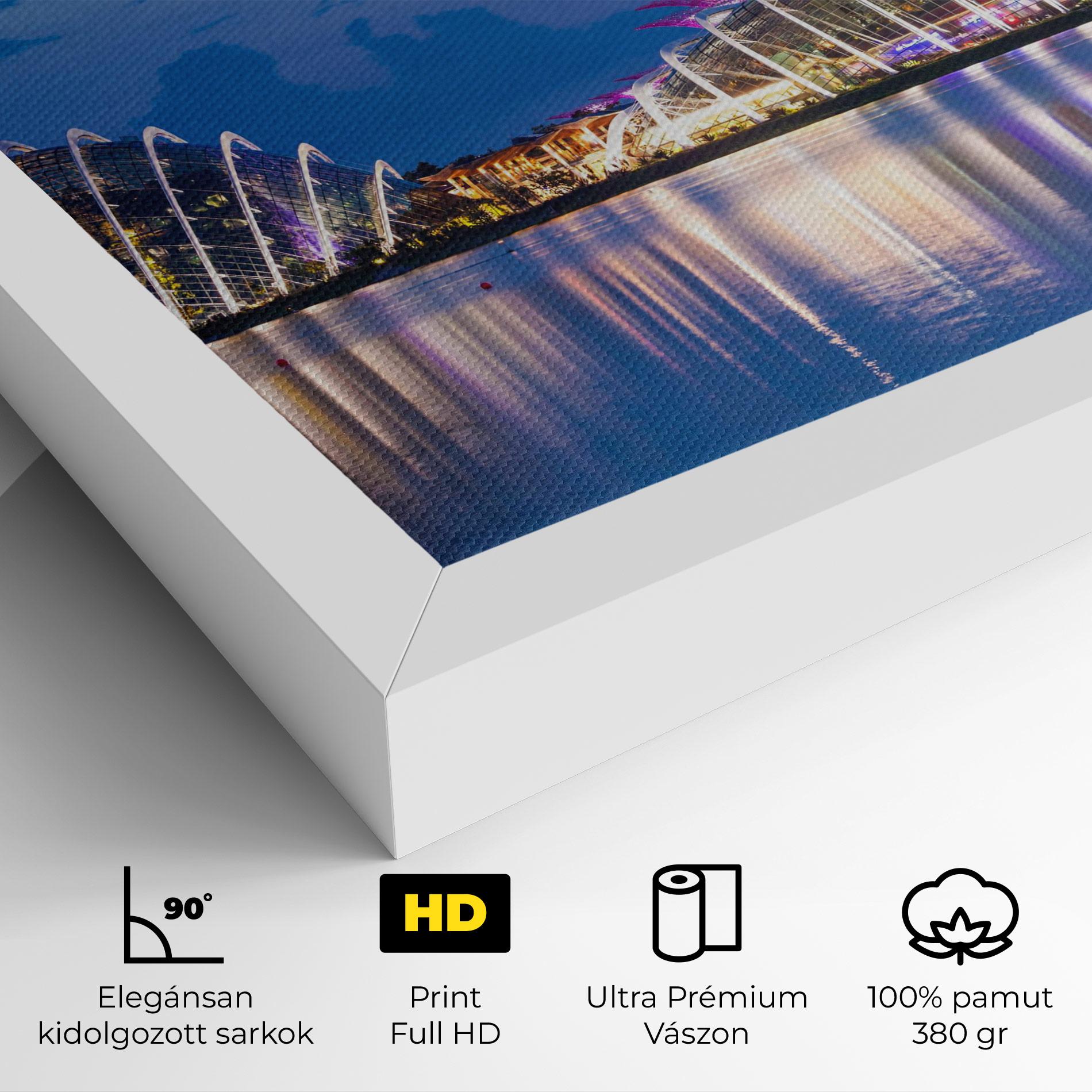 Vászonkép Singapore Blue Sunset mockup 4