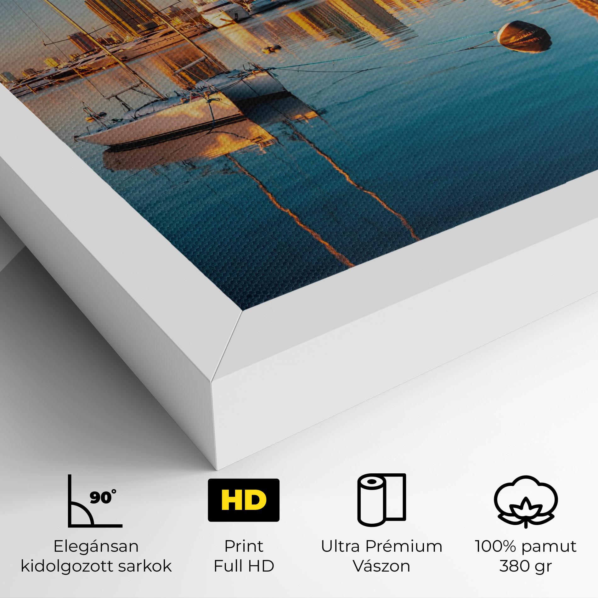 Vászonkép Skyscrapers Water mockup 4