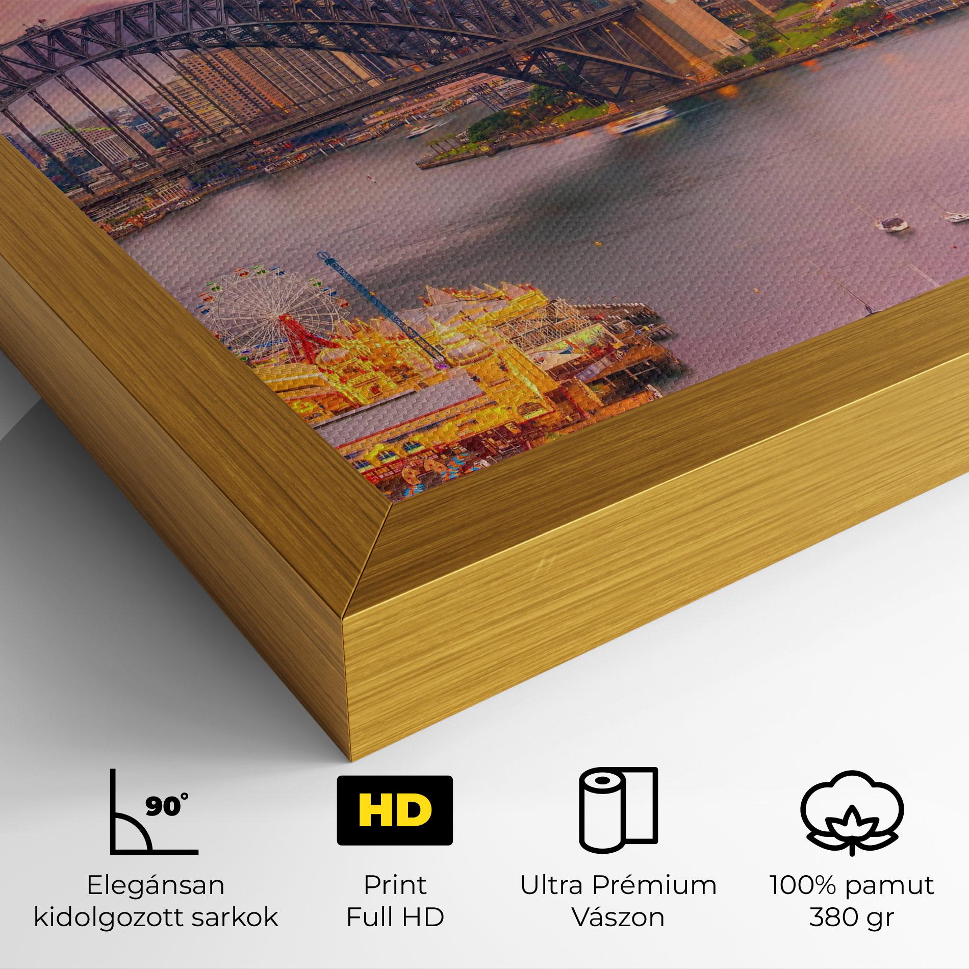 Vászonkép Pink Sydney Skyline mockup 4