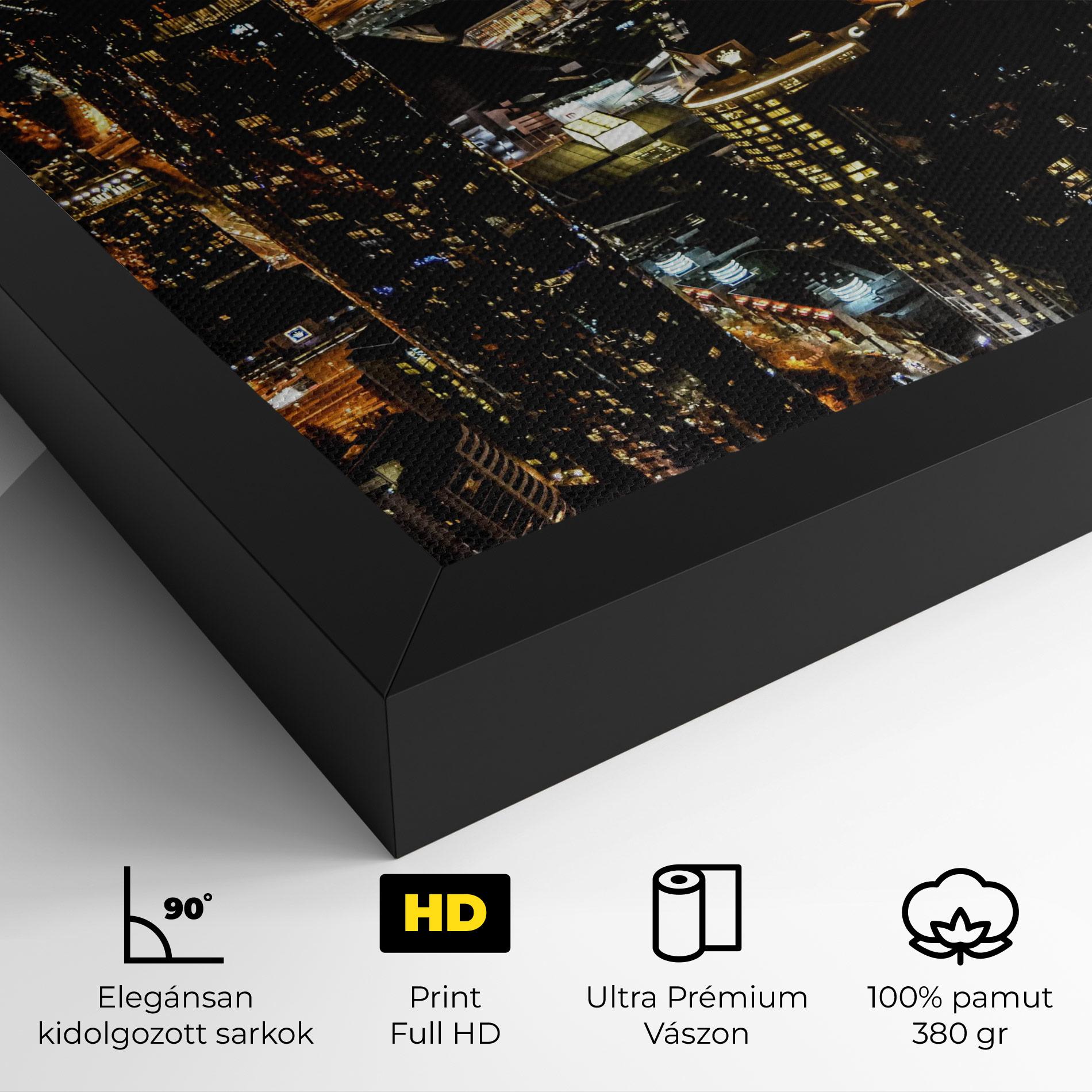 Vászonkép Black City Light mockup 4