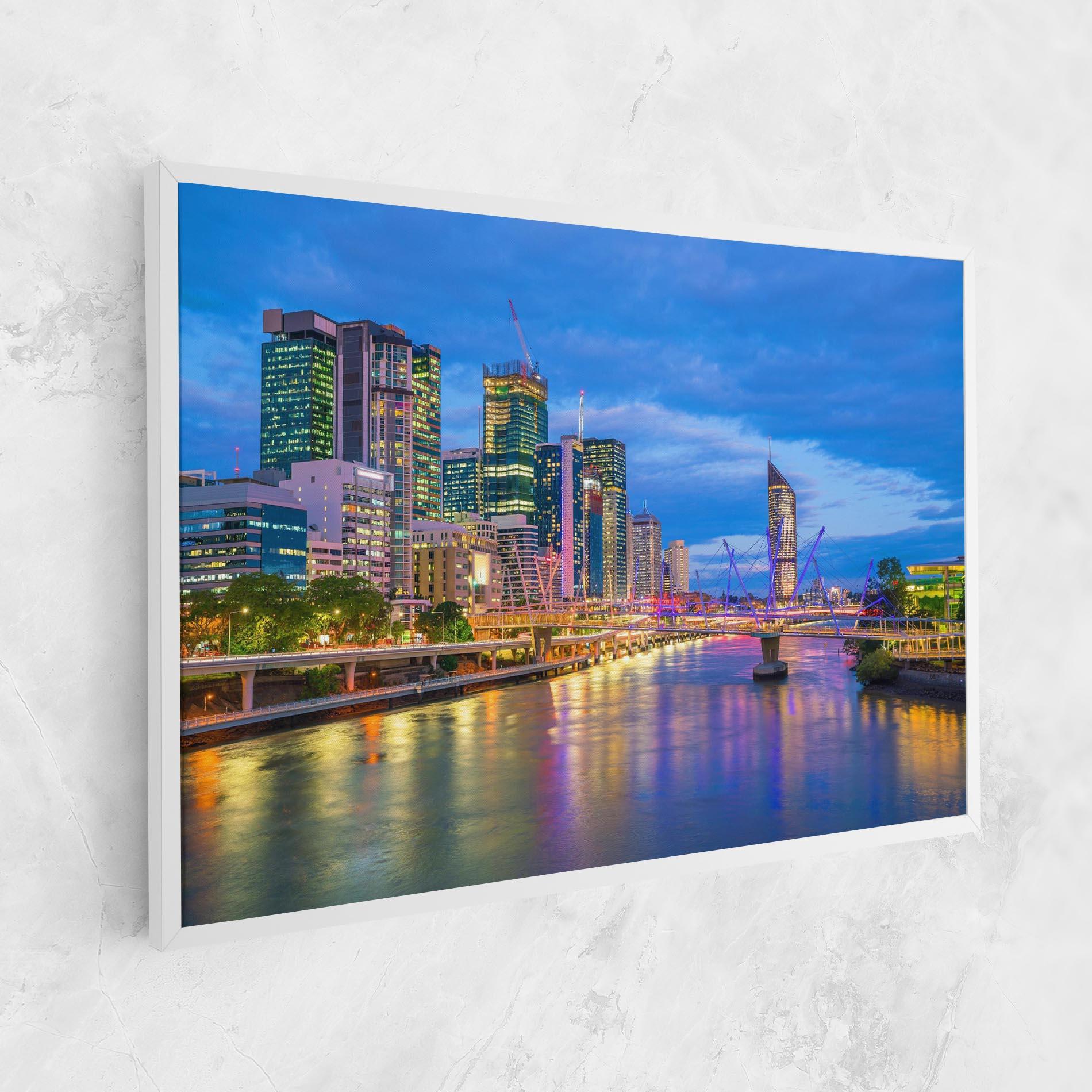 Vászonkép Brisbane Skyline View mockup 1