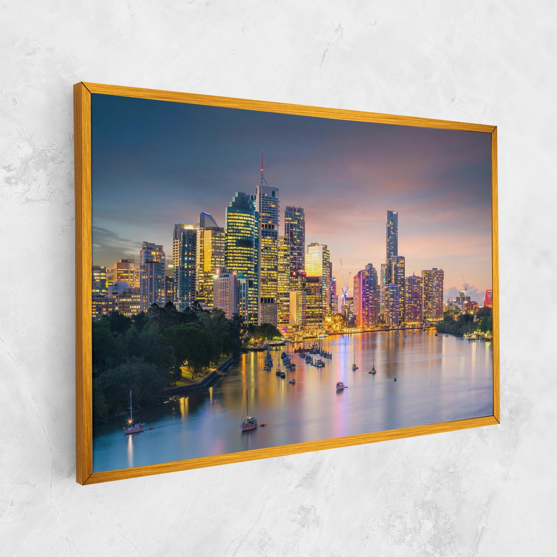 Vászonkép Brisbane City Skyline mockup 1