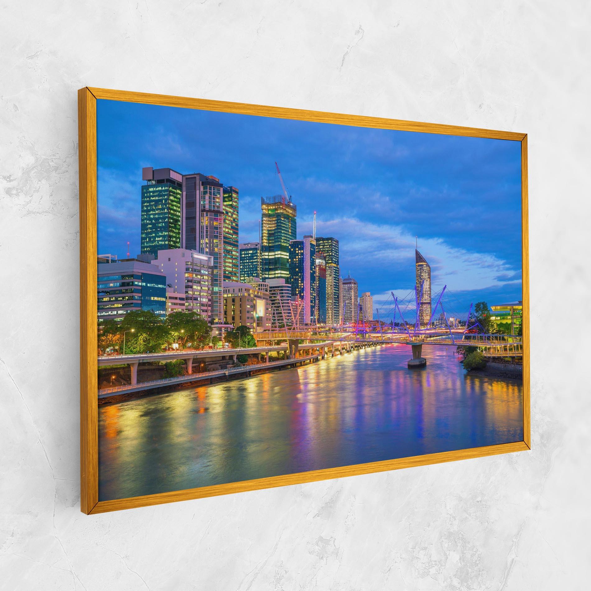 Vászonkép Brisbane Skyline View mockup 1