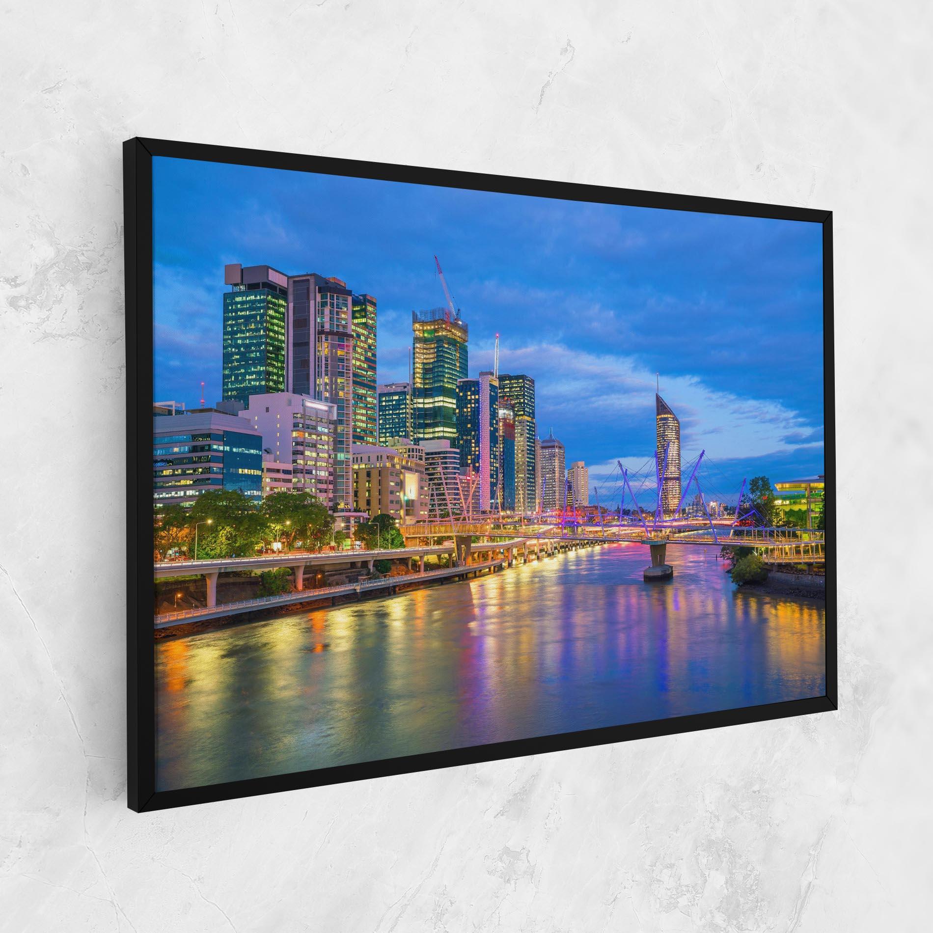 Vászonkép Brisbane Skyline View mockup 1
