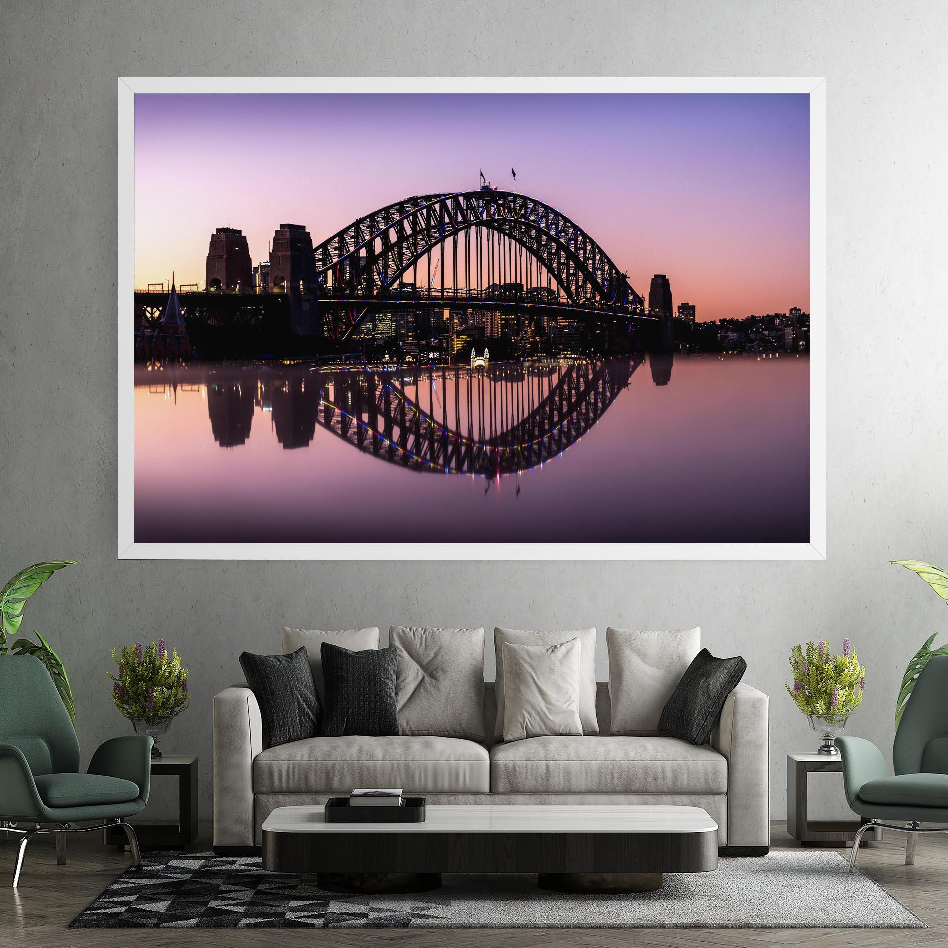 Vászonkép Purple Night Sydney mockup 7