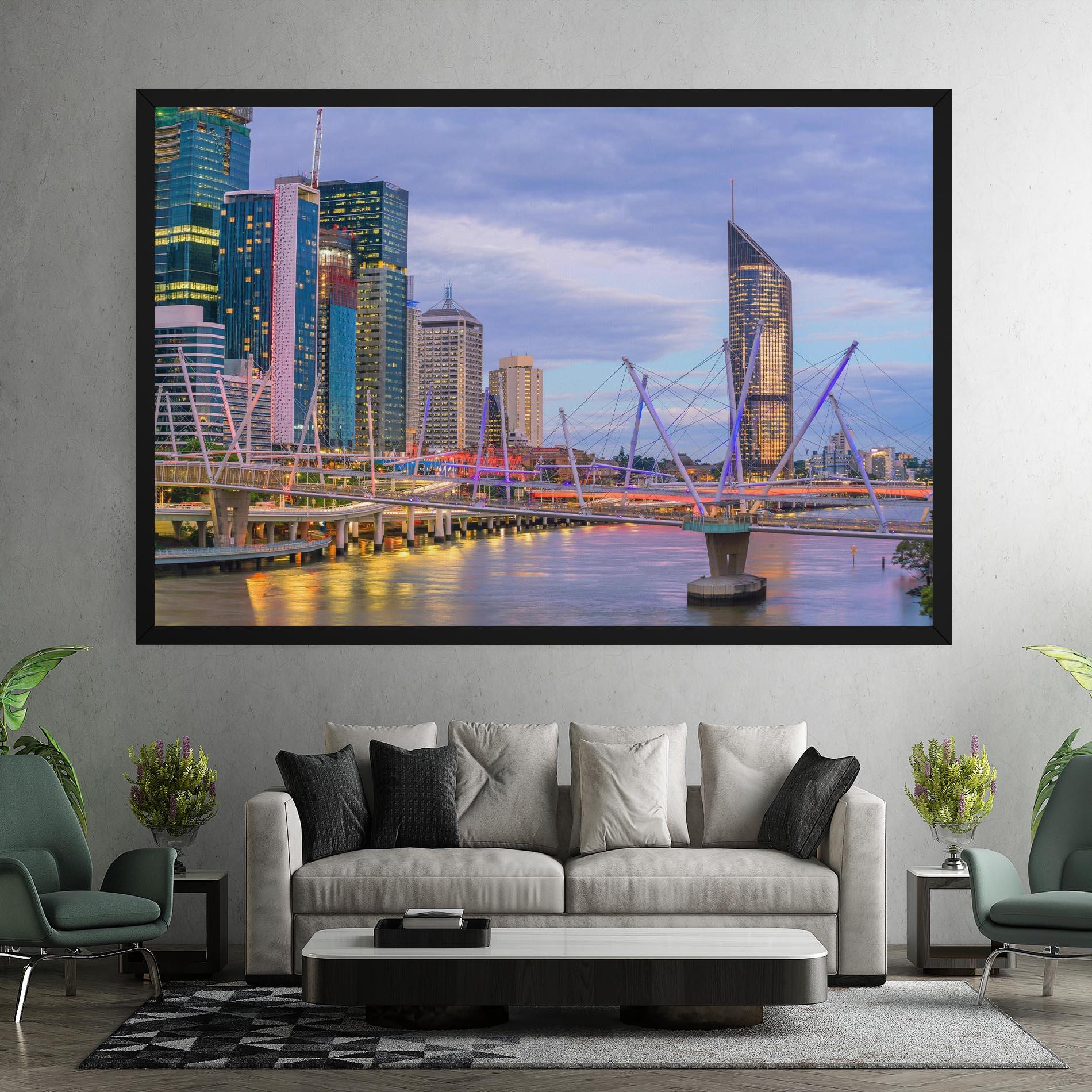 Vászonkép Brisbane River Australia mockup 7