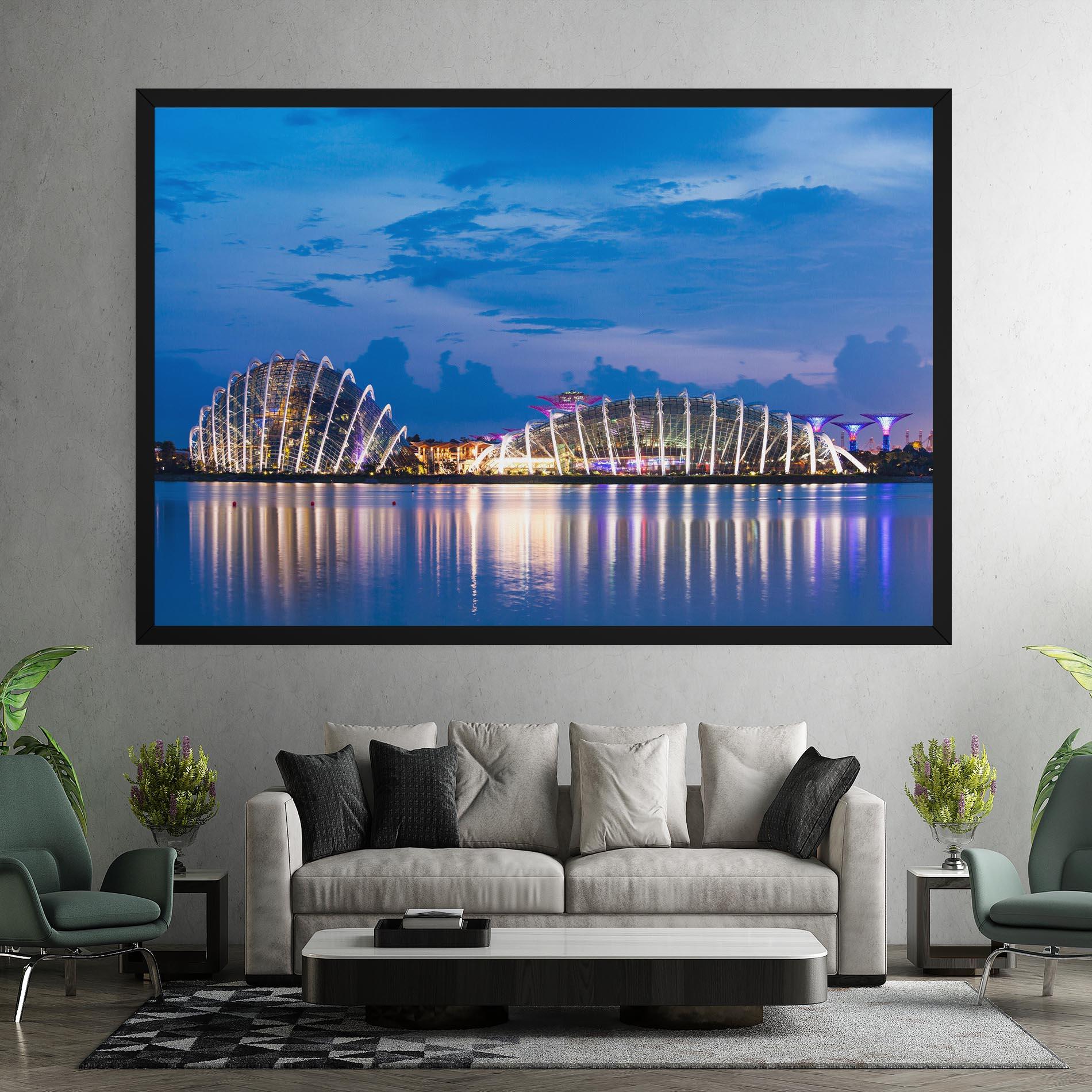 Vászonkép Singapore Blue Sunset mockup 7