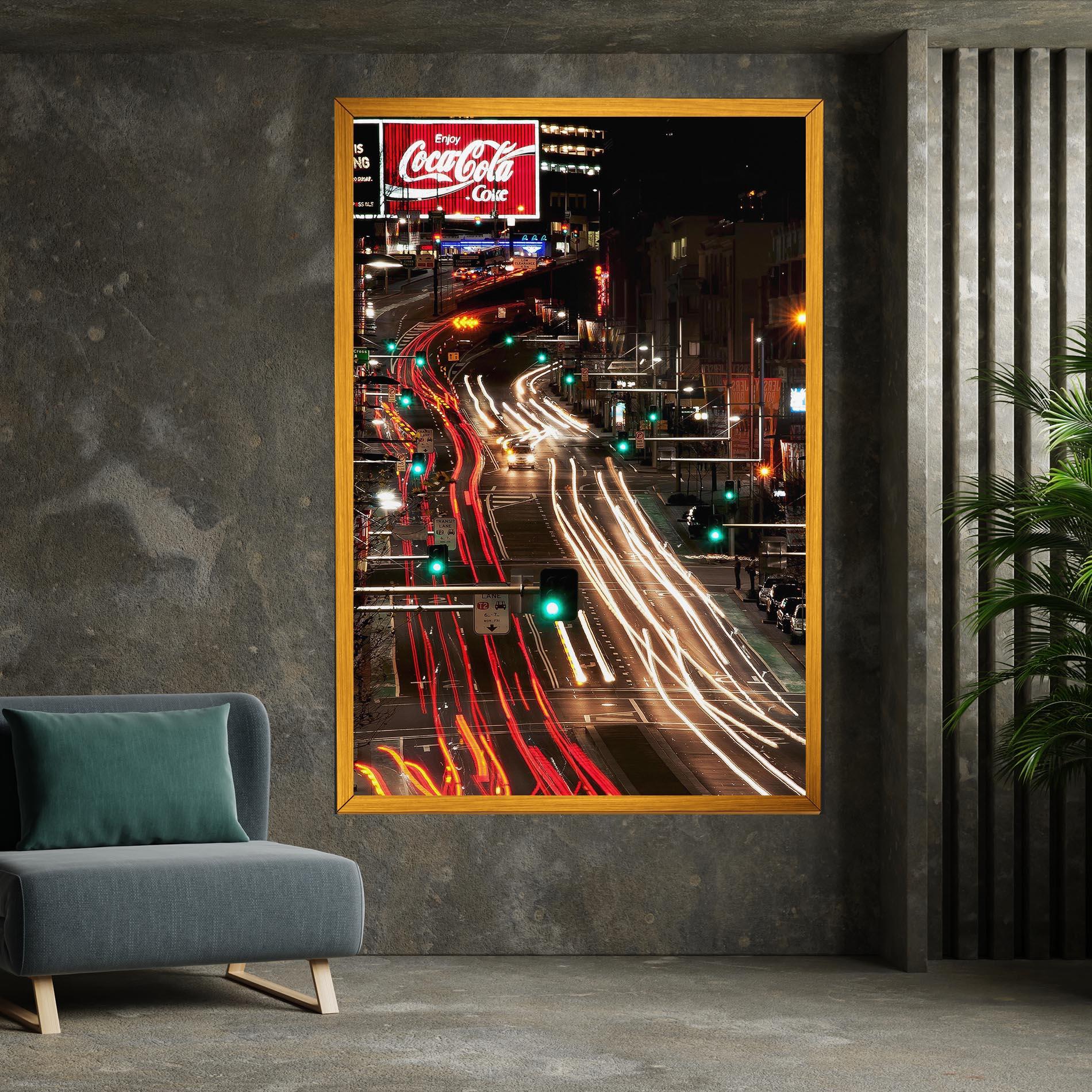 Vászonkép Car Light Road mockup 7