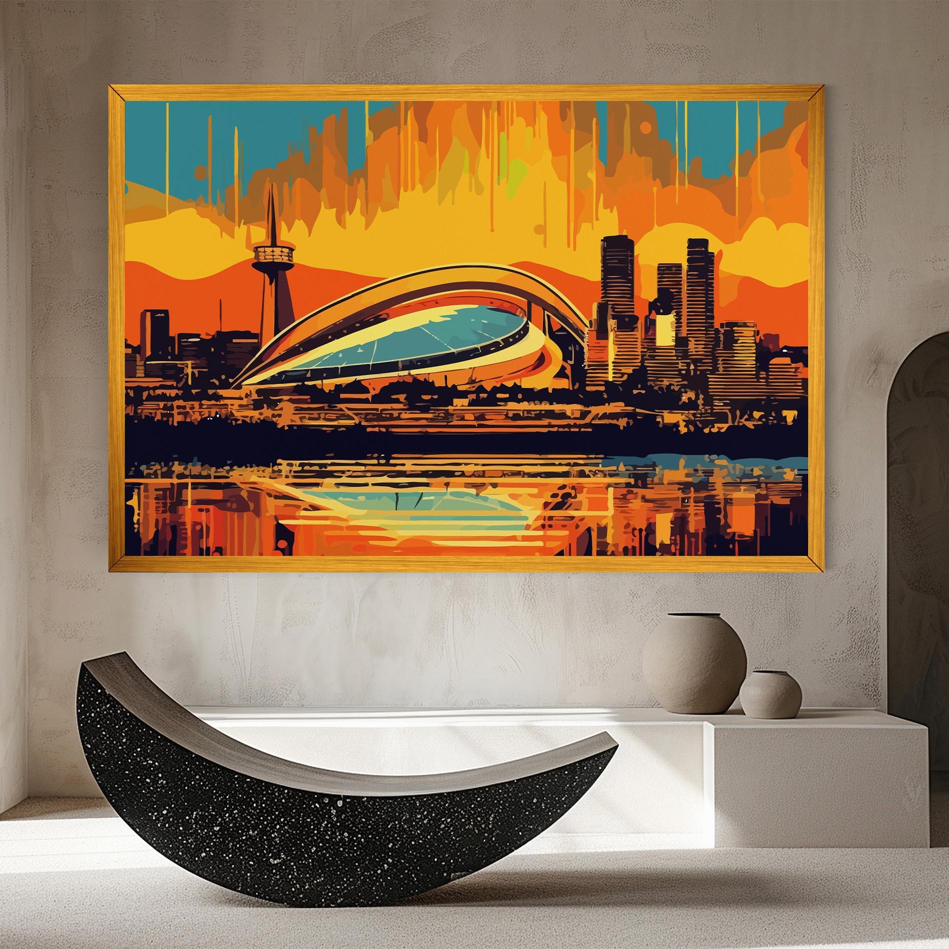 Vászonkép Montreal Skyline mockup 8