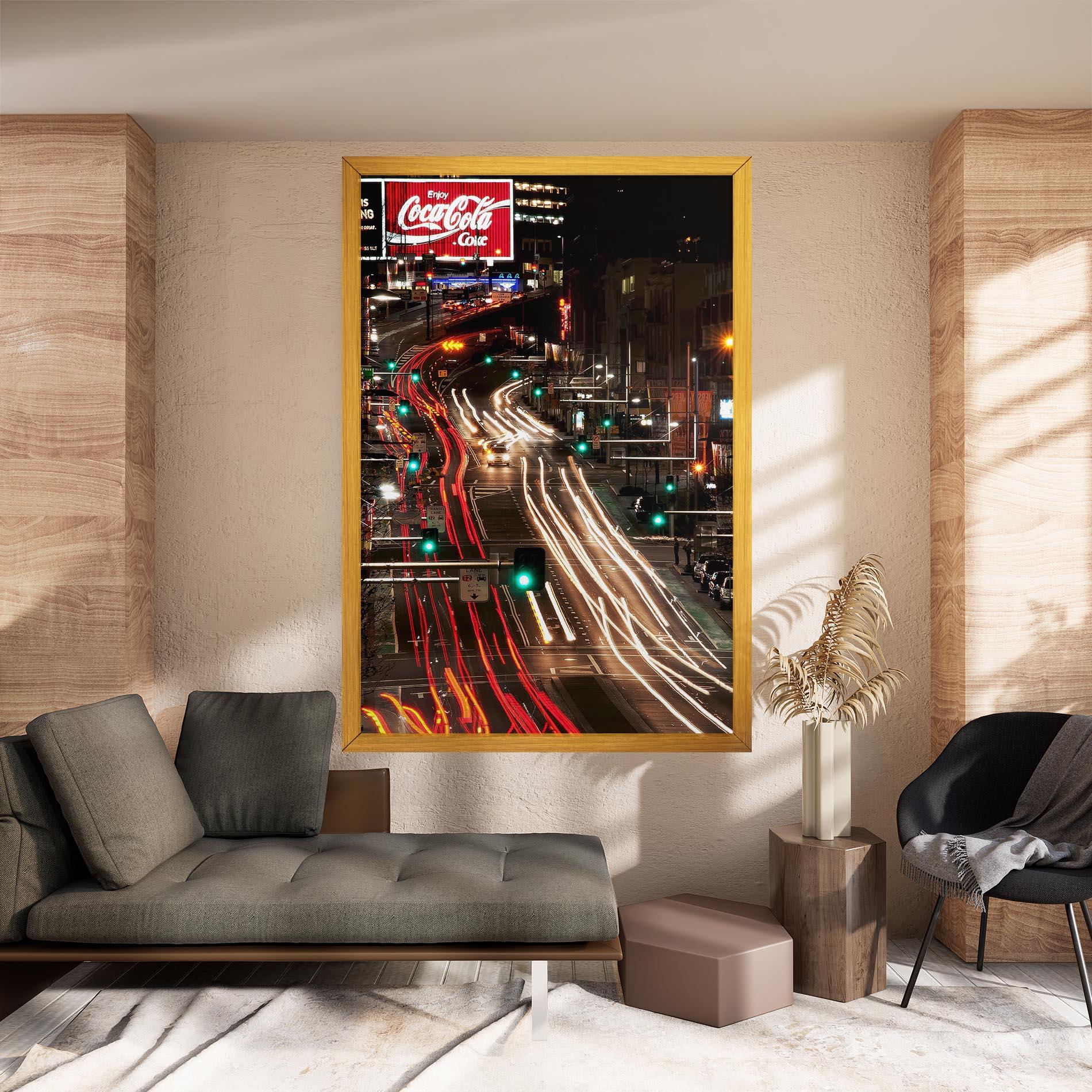 Vászonkép Car Light Road mockup 8