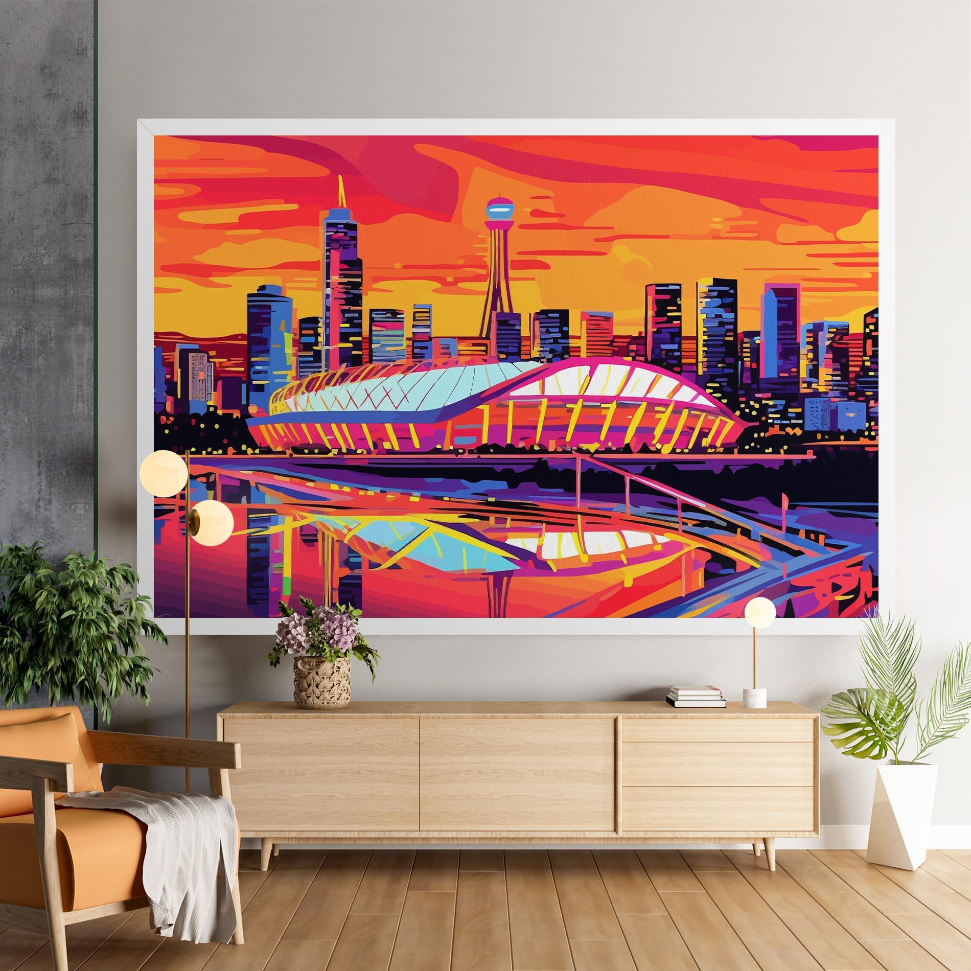 Vászonkép Australian Orange Sunset mockup 9