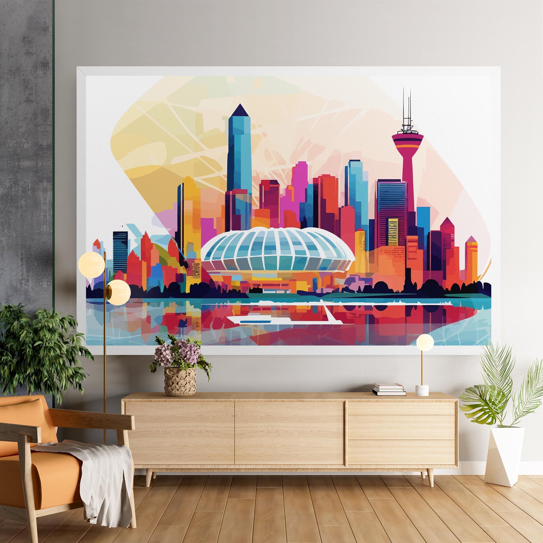 Vászonkép Olympic Stadium Color mockup 9