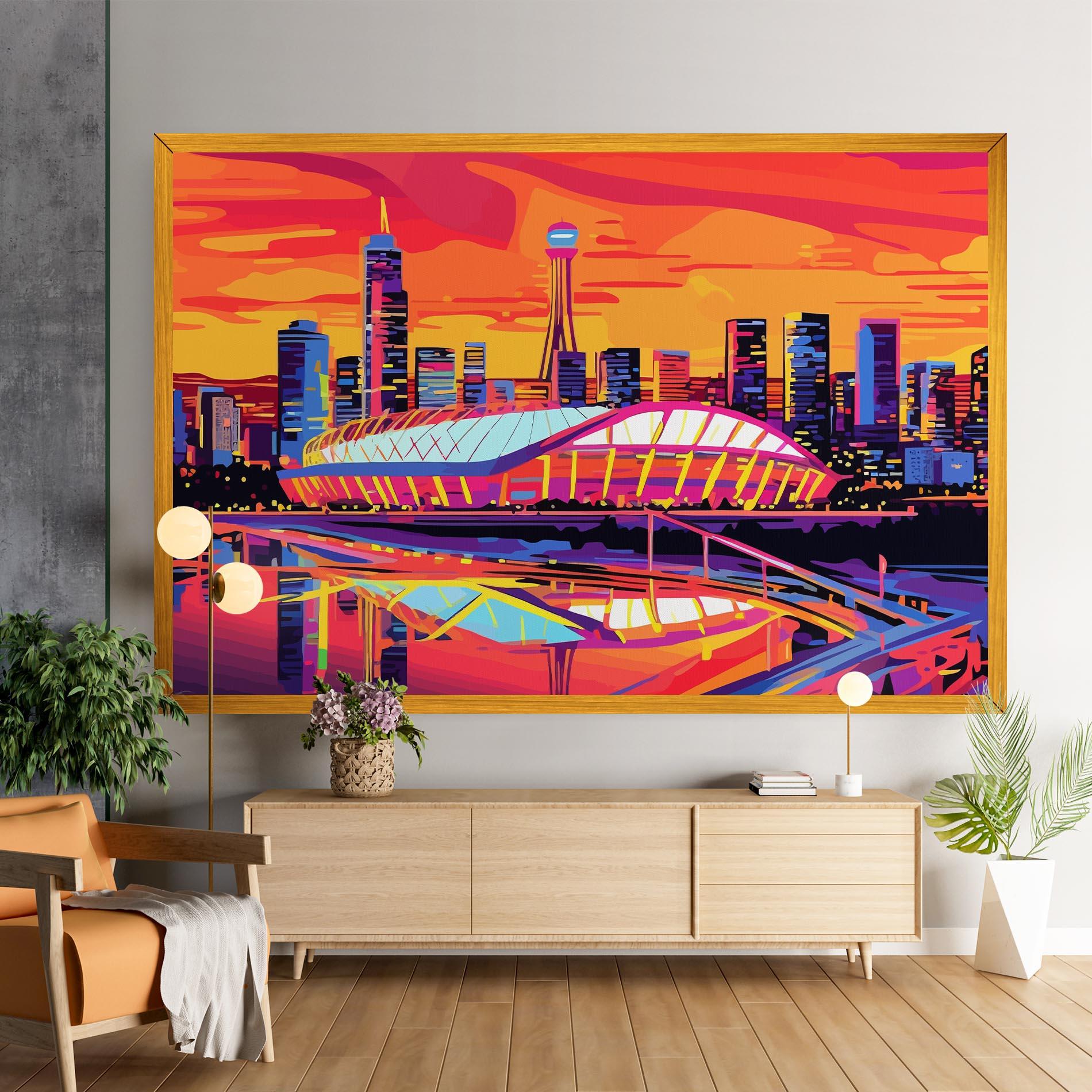 Vászonkép Australian Orange Sunset mockup 9