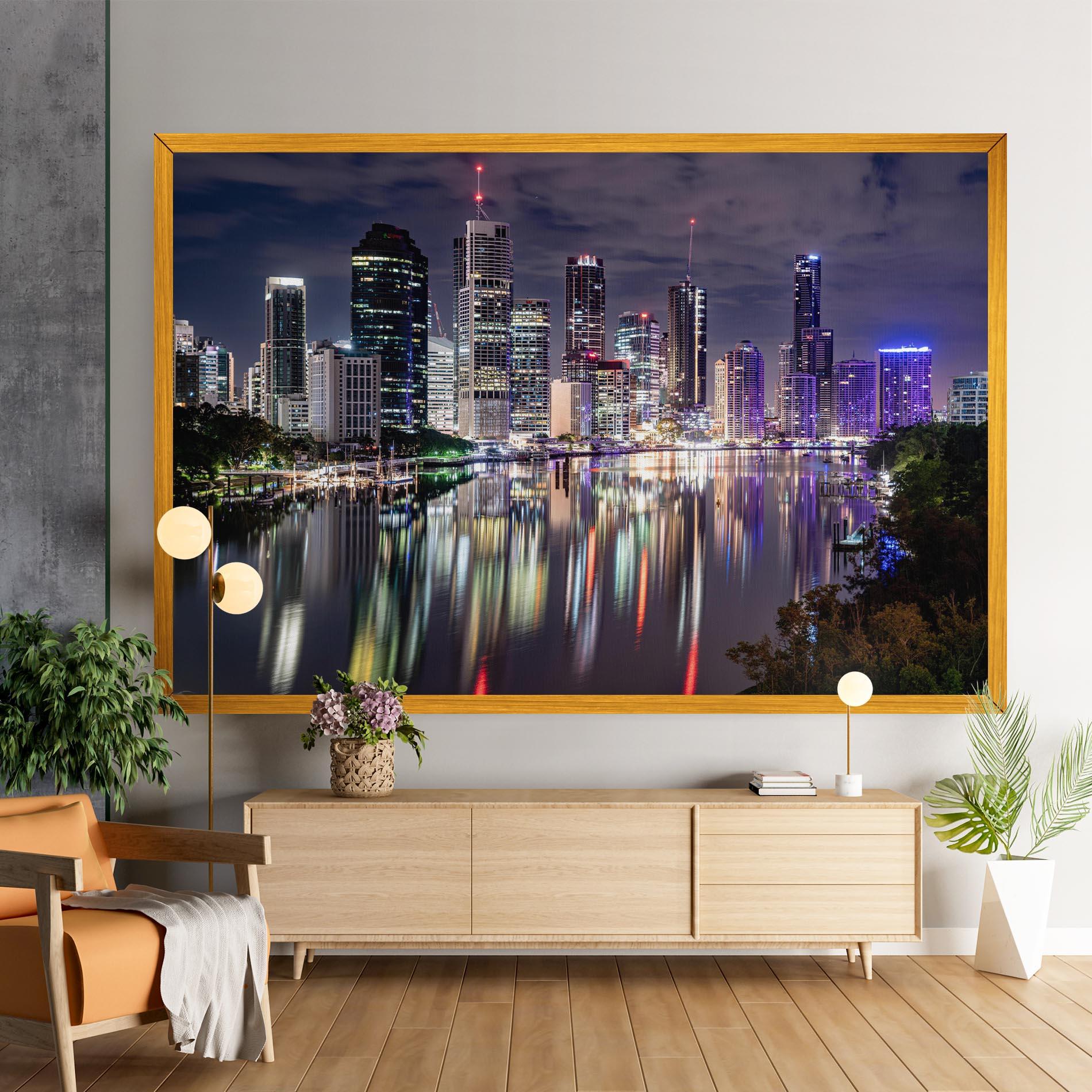 Vászonkép Brisbane Night mockup 9