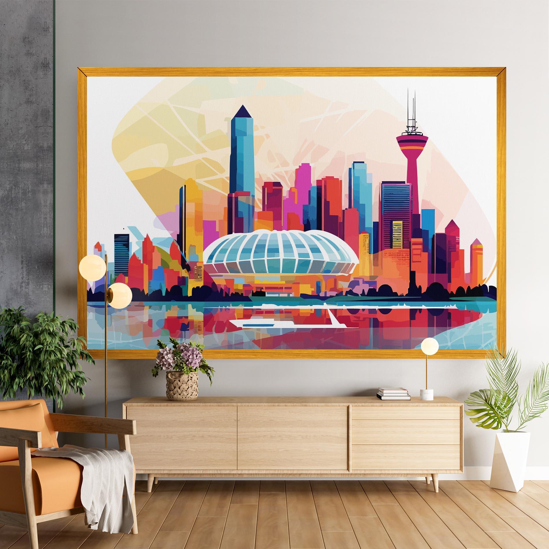 Vászonkép Olympic Stadium Color mockup 9