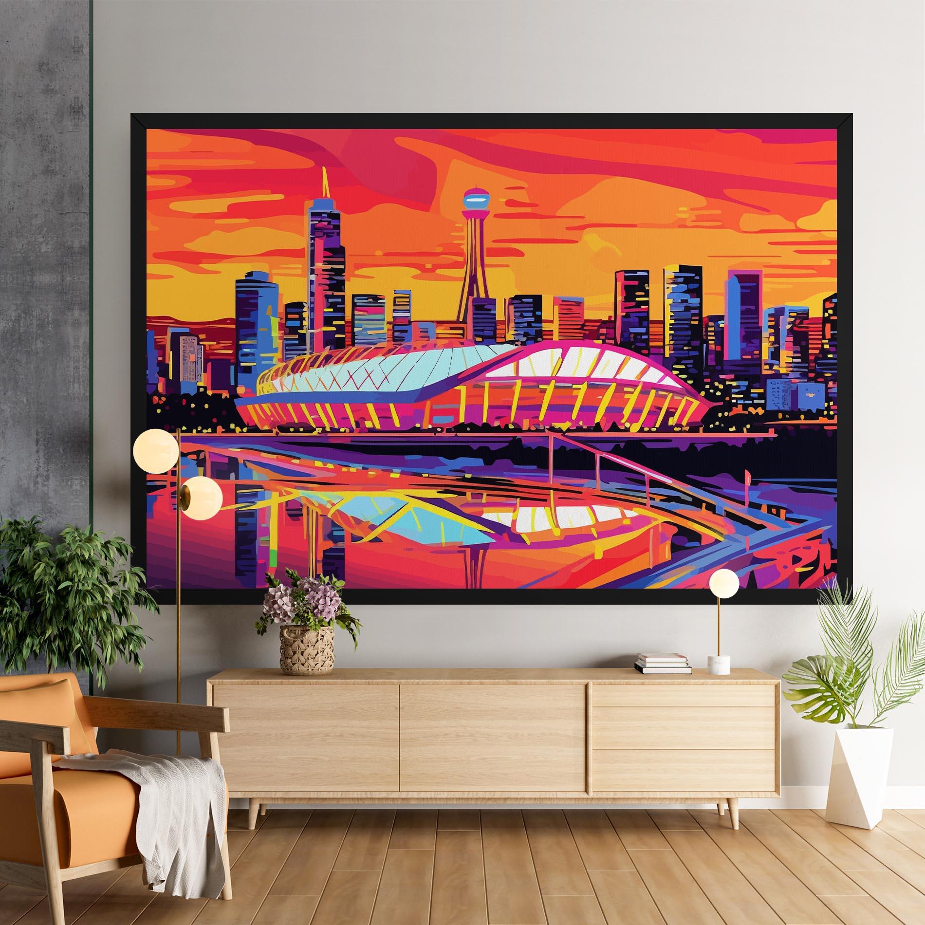 Vászonkép Australian Orange Sunset mockup 9