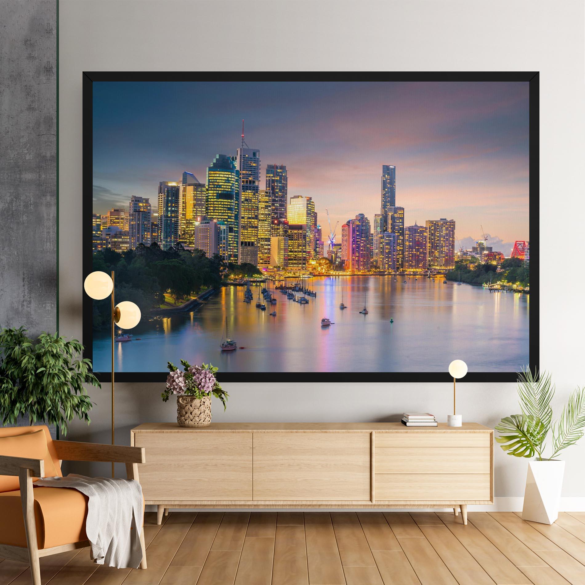 Vászonkép Brisbane City Skyline mockup 9