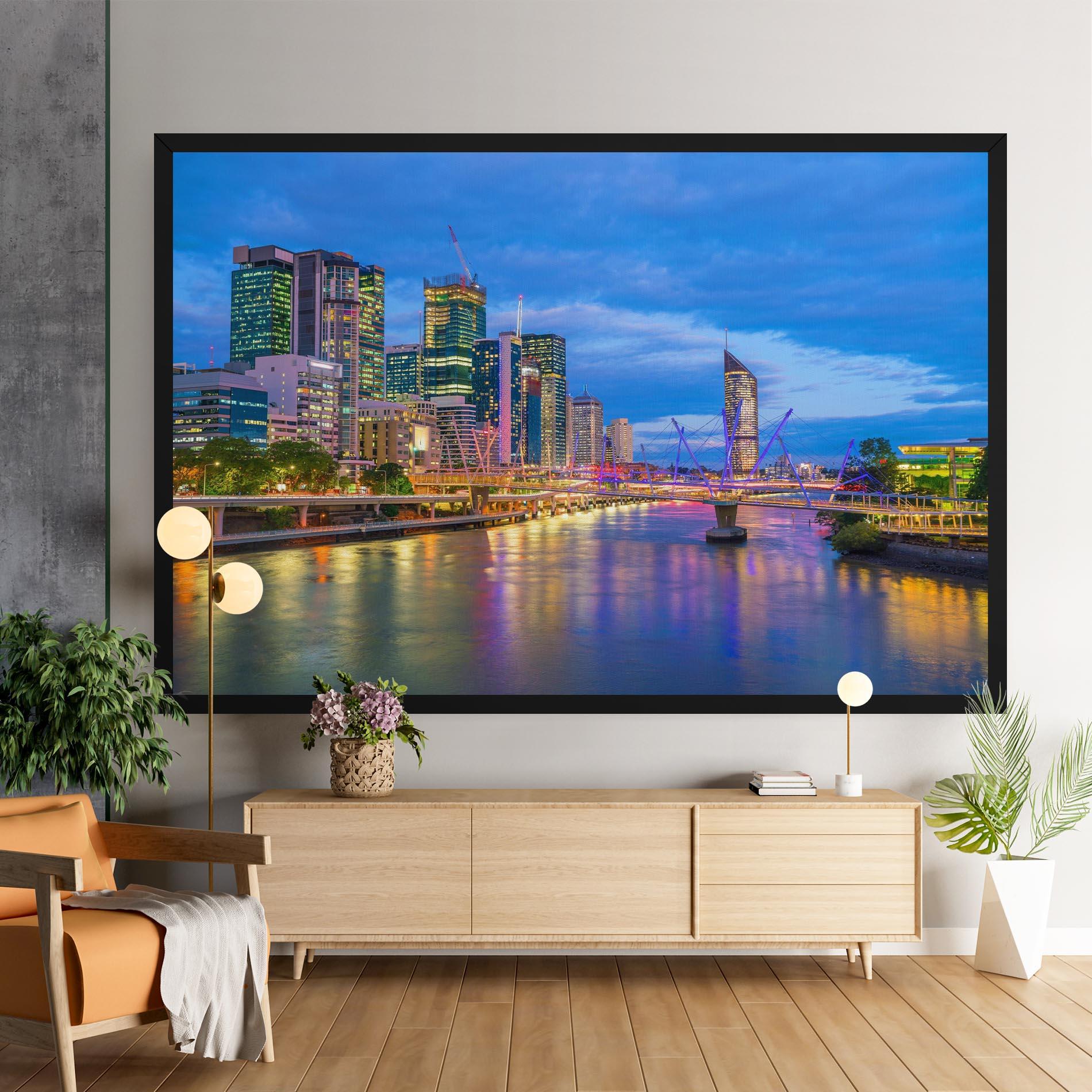 Vászonkép Brisbane Skyline View mockup 9