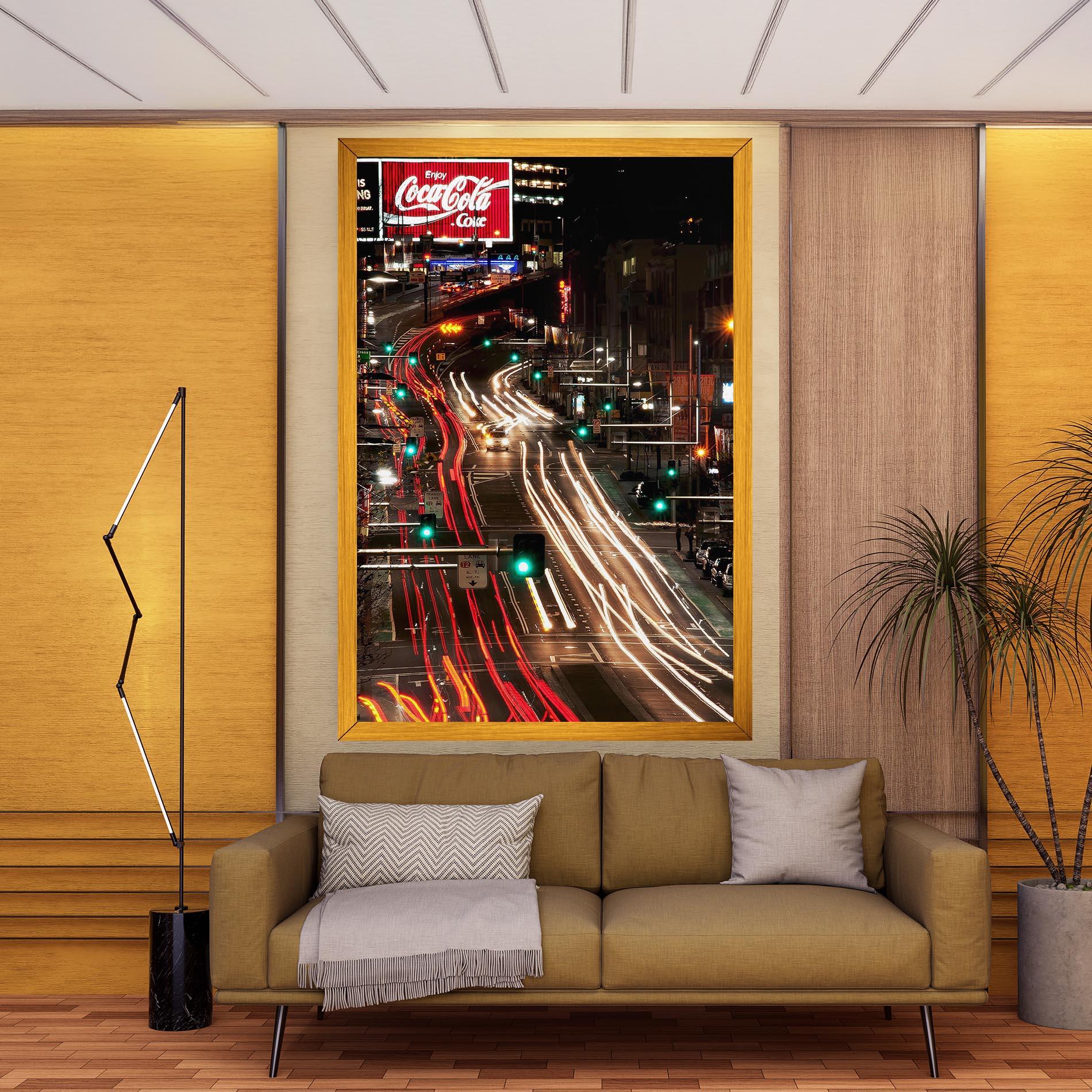 Vászonkép Car Light Road mockup 9