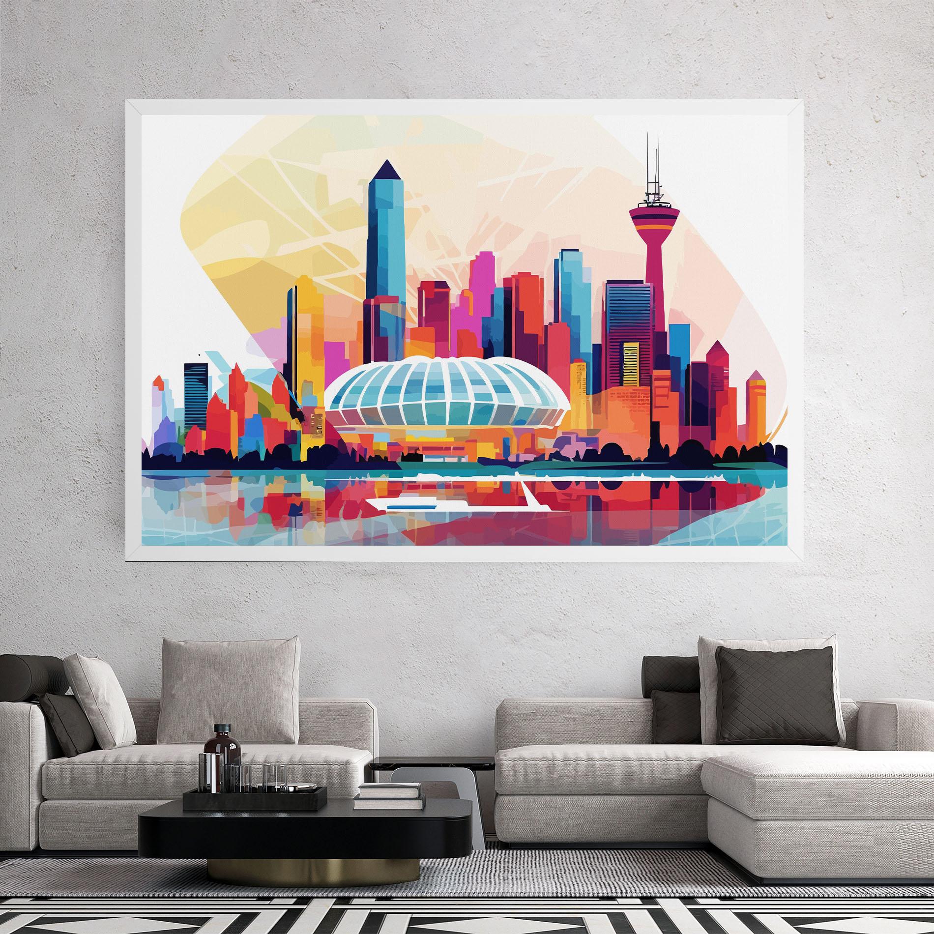 Vászonkép Olympic Stadium Color mockup 2