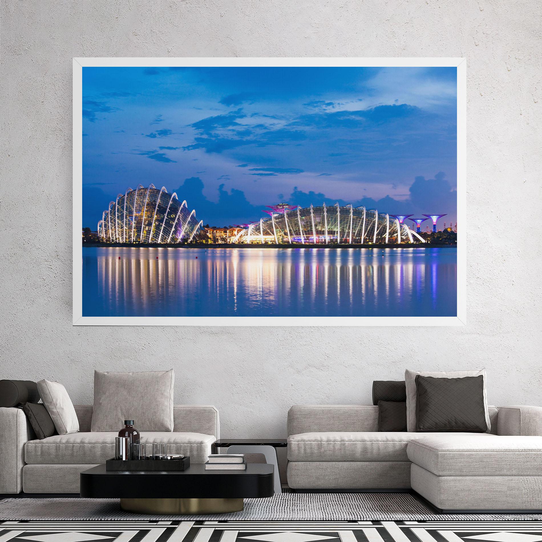 Vászonkép Singapore Blue Sunset mockup 2