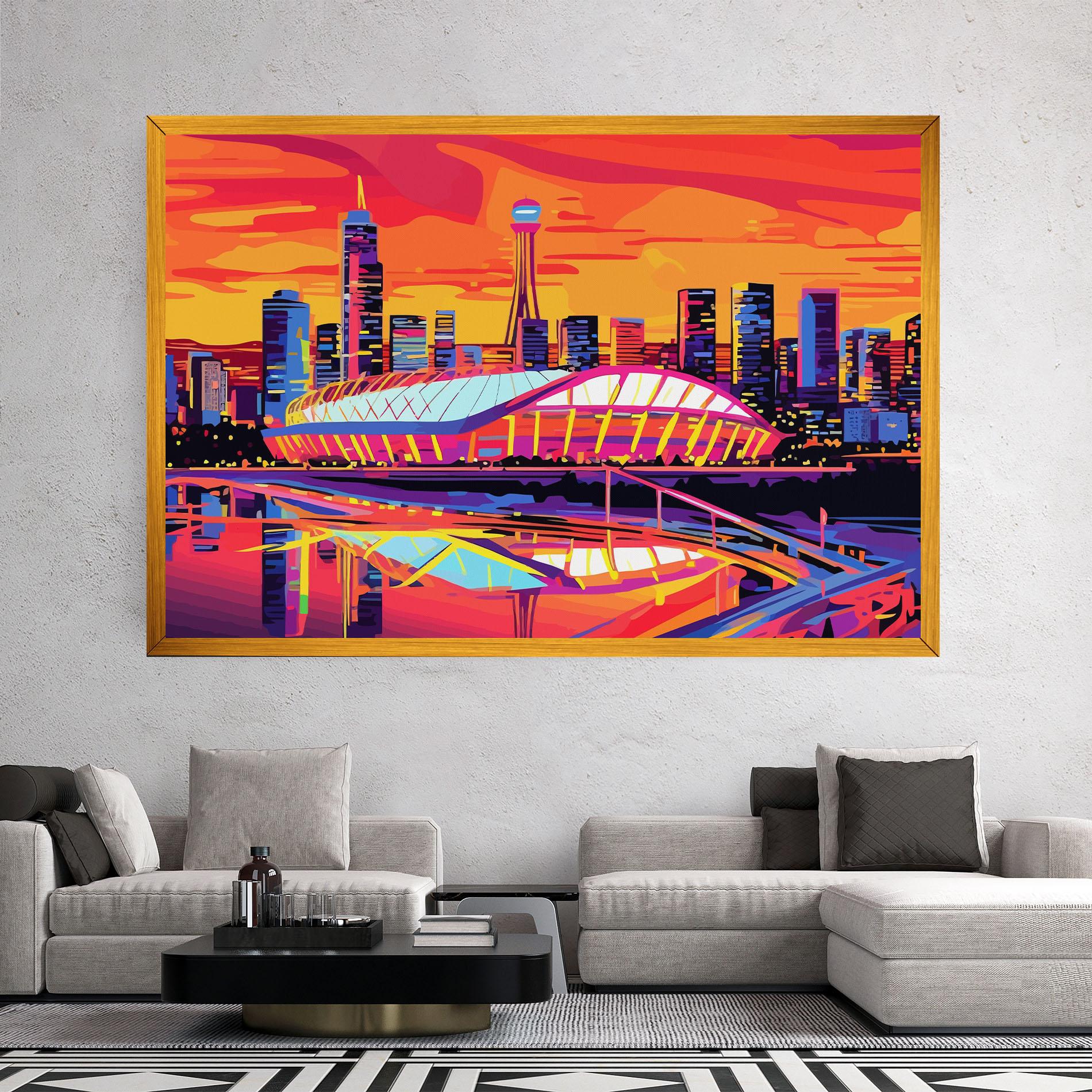 Vászonkép Australian Orange Sunset mockup 2