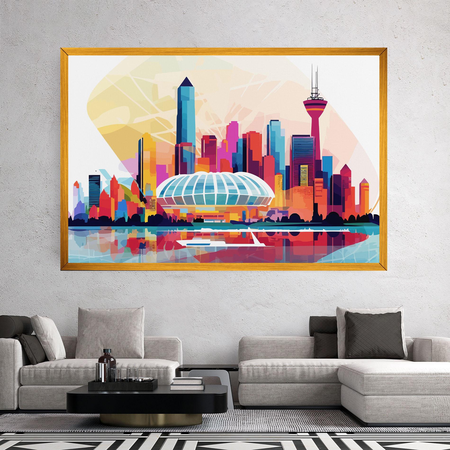 Vászonkép Olympic Stadium Color mockup 2