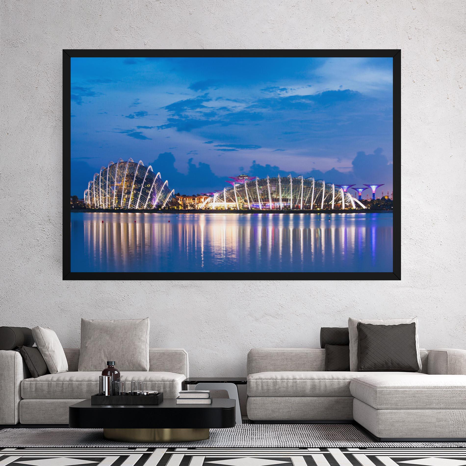 Vászonkép Singapore Blue Sunset mockup 2