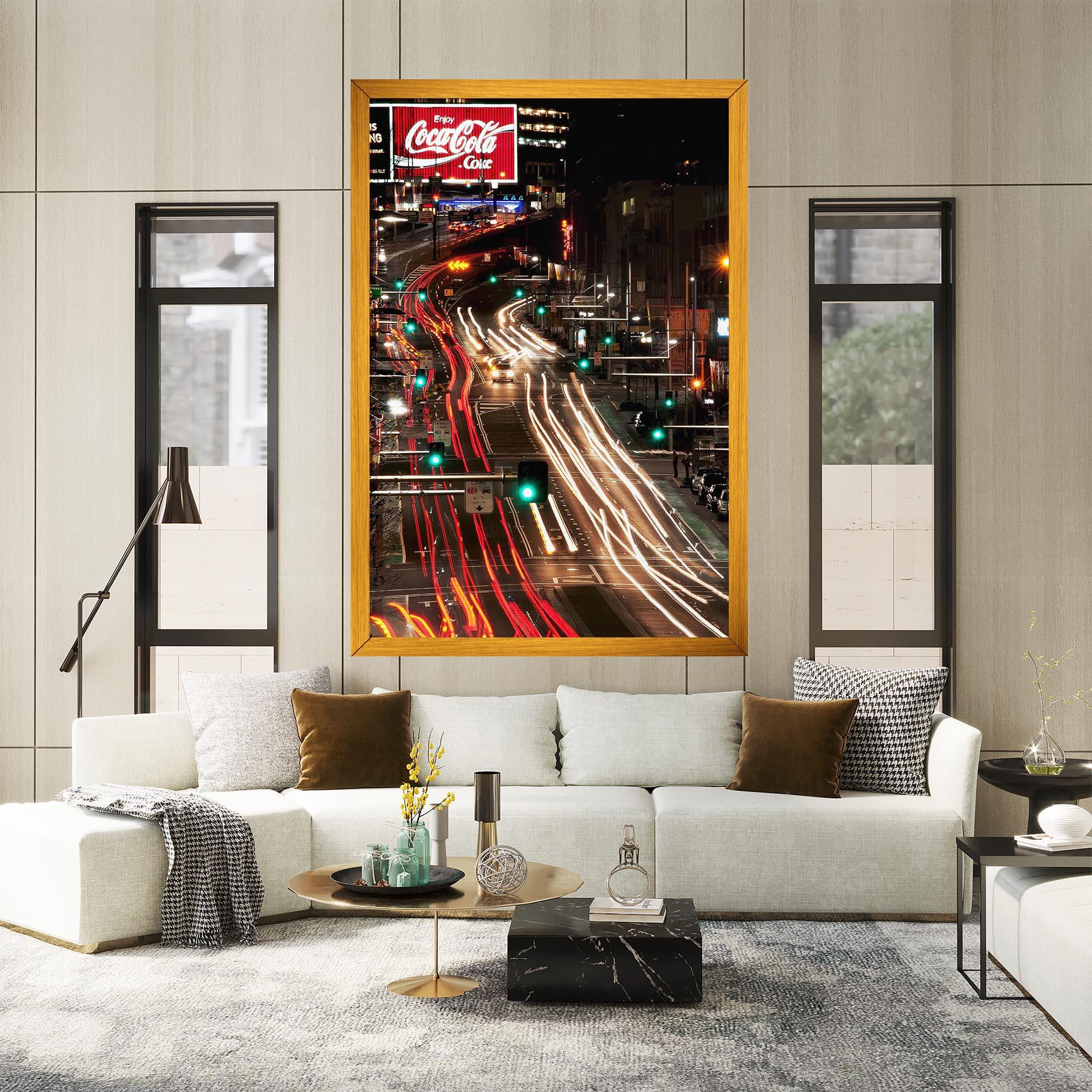 Vászonkép Car Light Road mockup 2