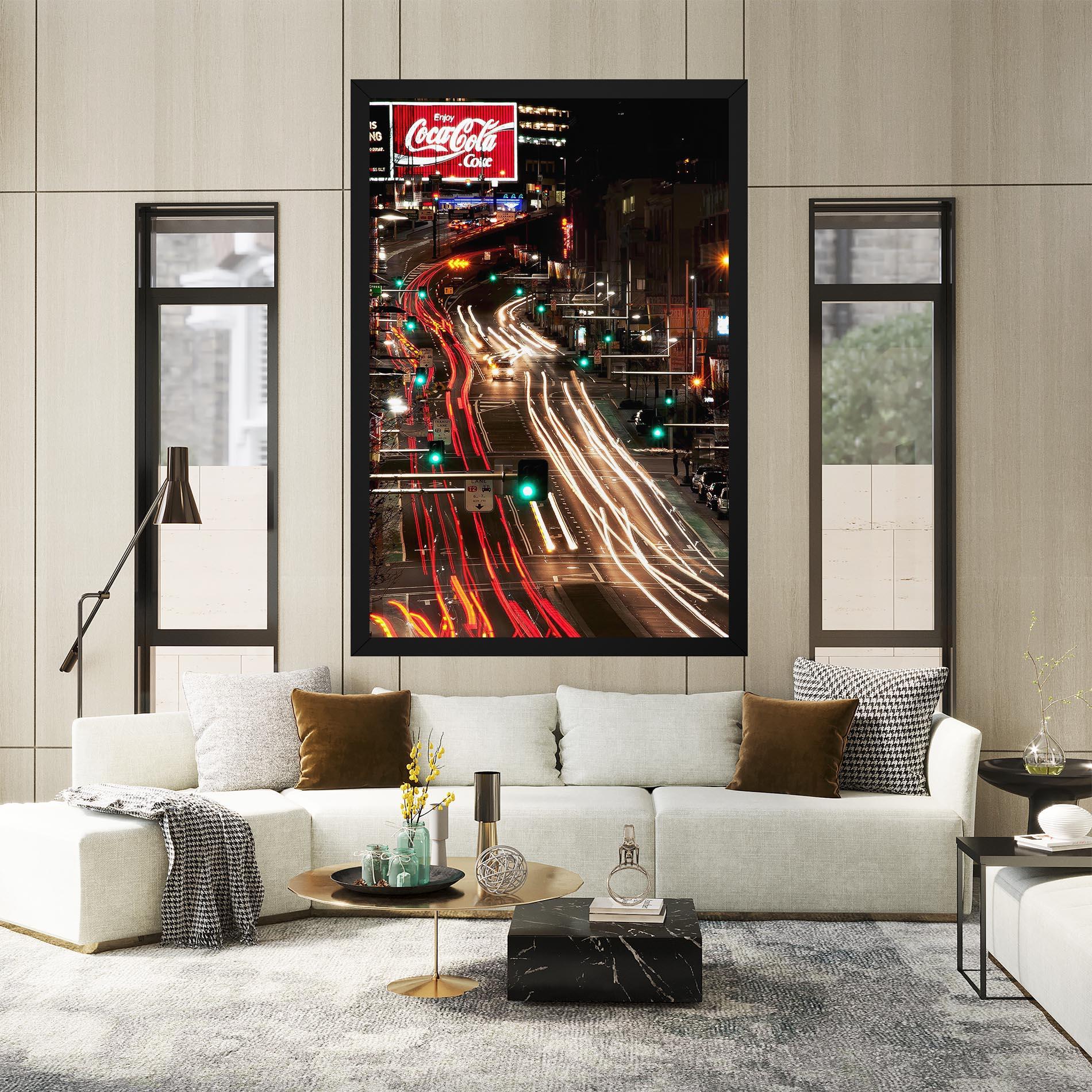 Vászonkép Car Light Road mockup 2