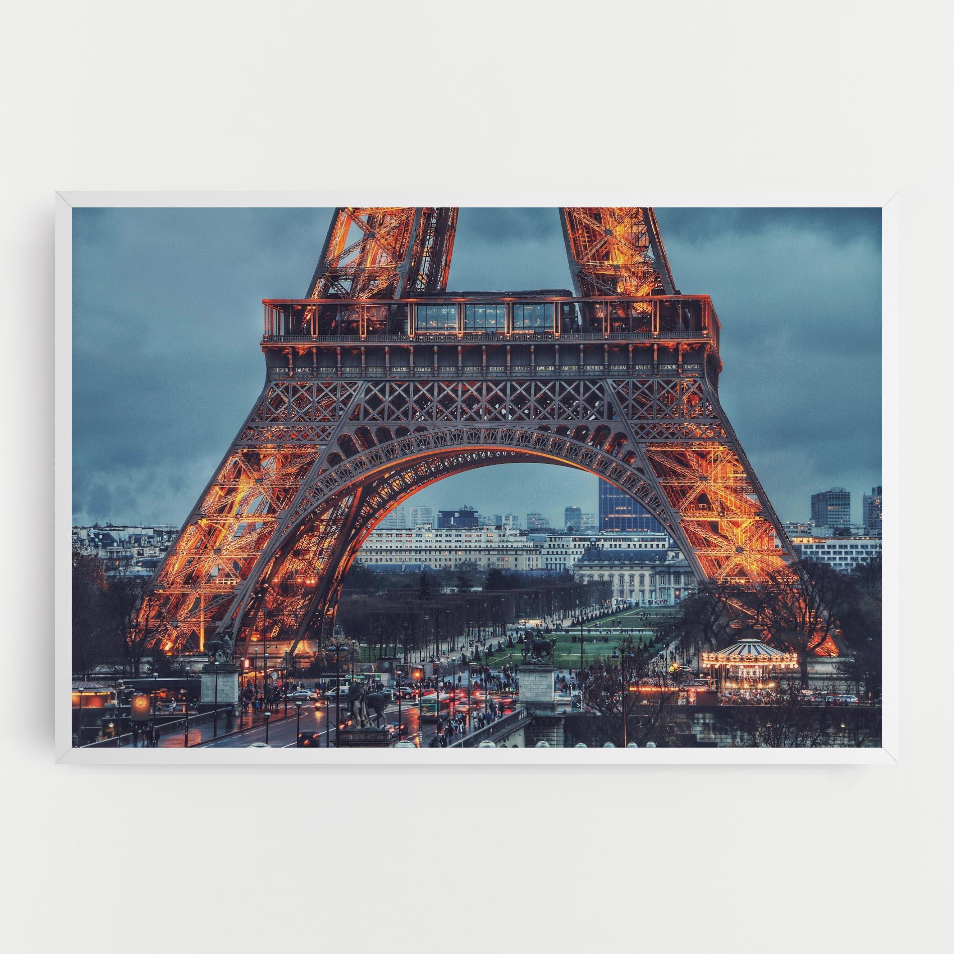 Vászonkép Eiffel Tower Lights mockup 0