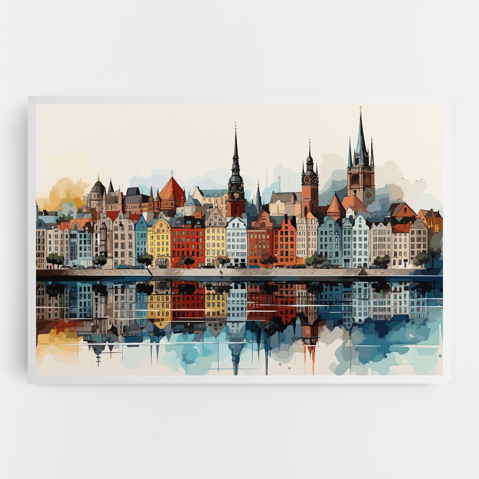 Vászonkép German Buildings mockup 0
