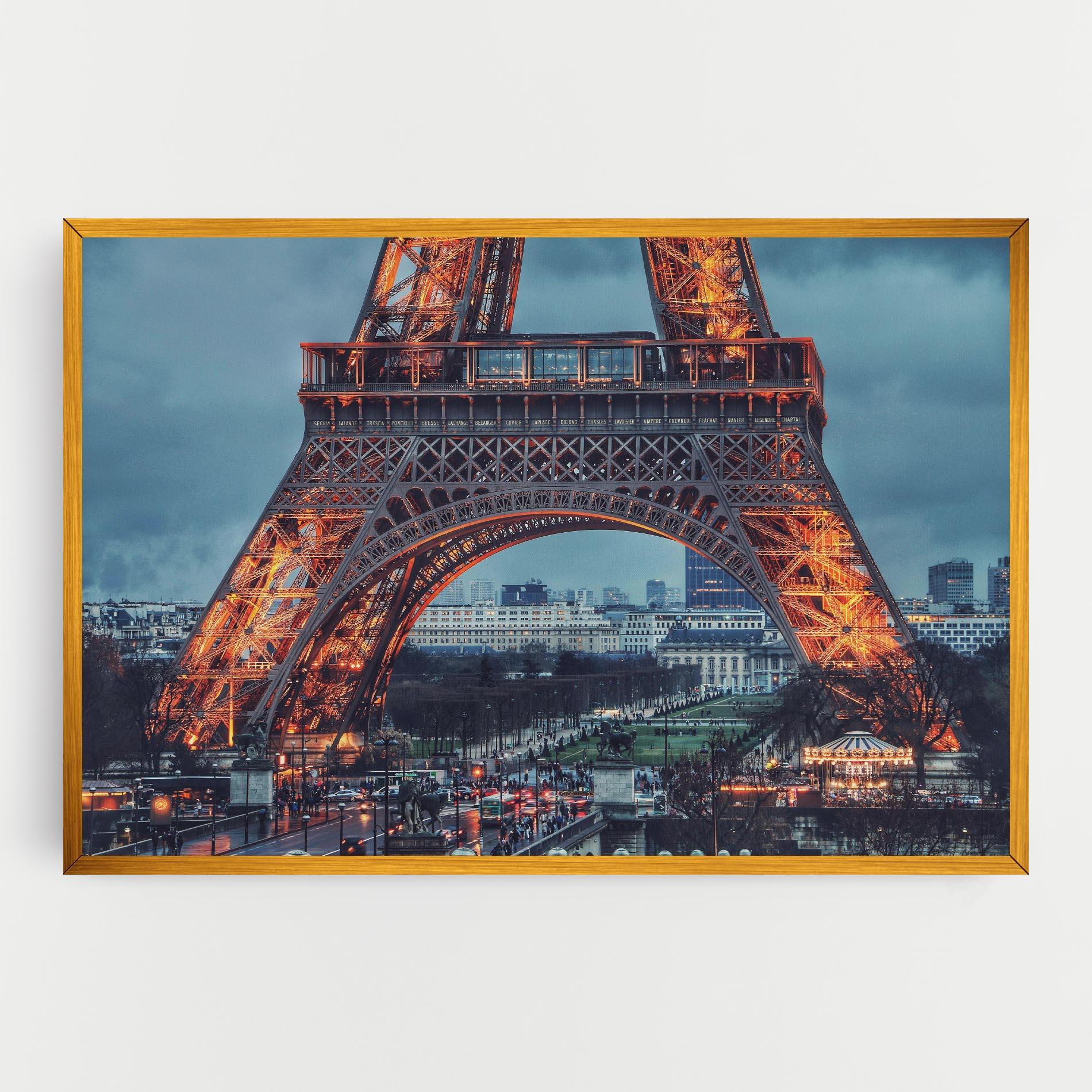 Vászonkép Eiffel Tower Lights mockup 0